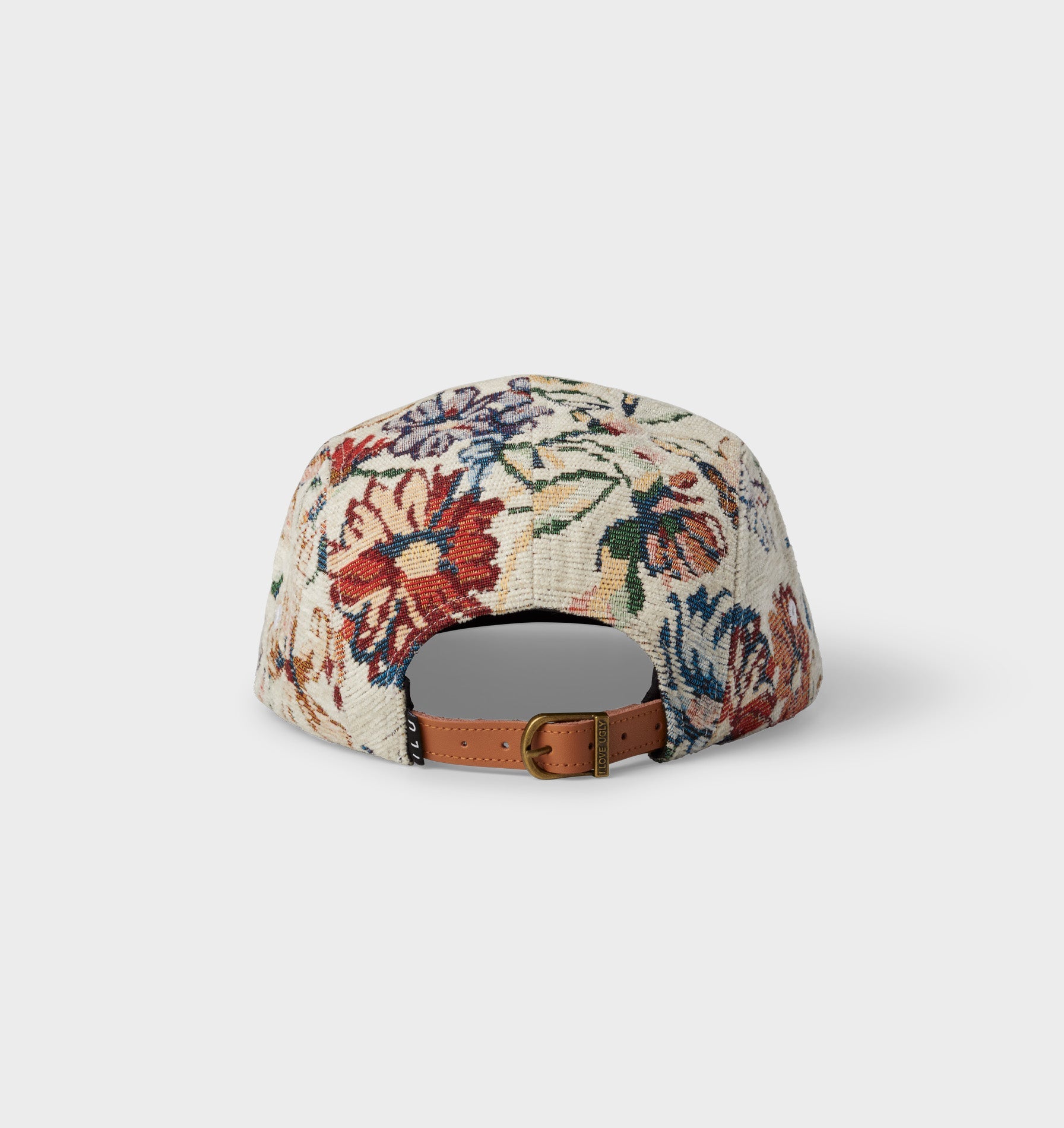 5 Panel Cap - Cream Floral