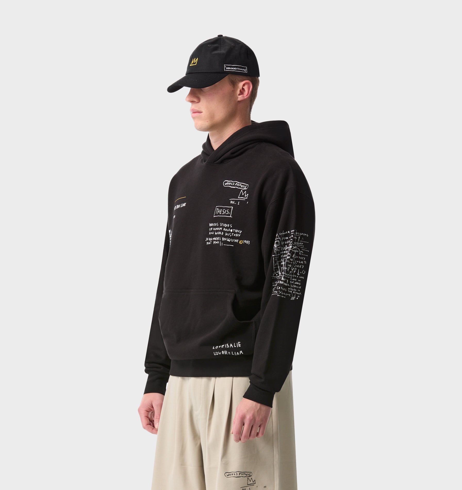 Basquiat Scribble Box Hood 2.0 - Black