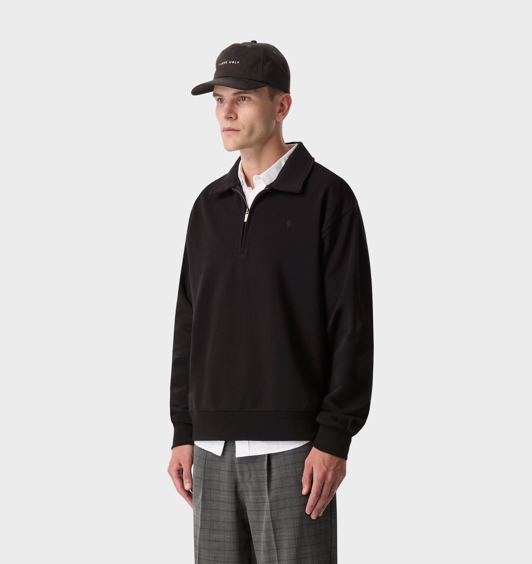 1/2 Zip Pullover - Black