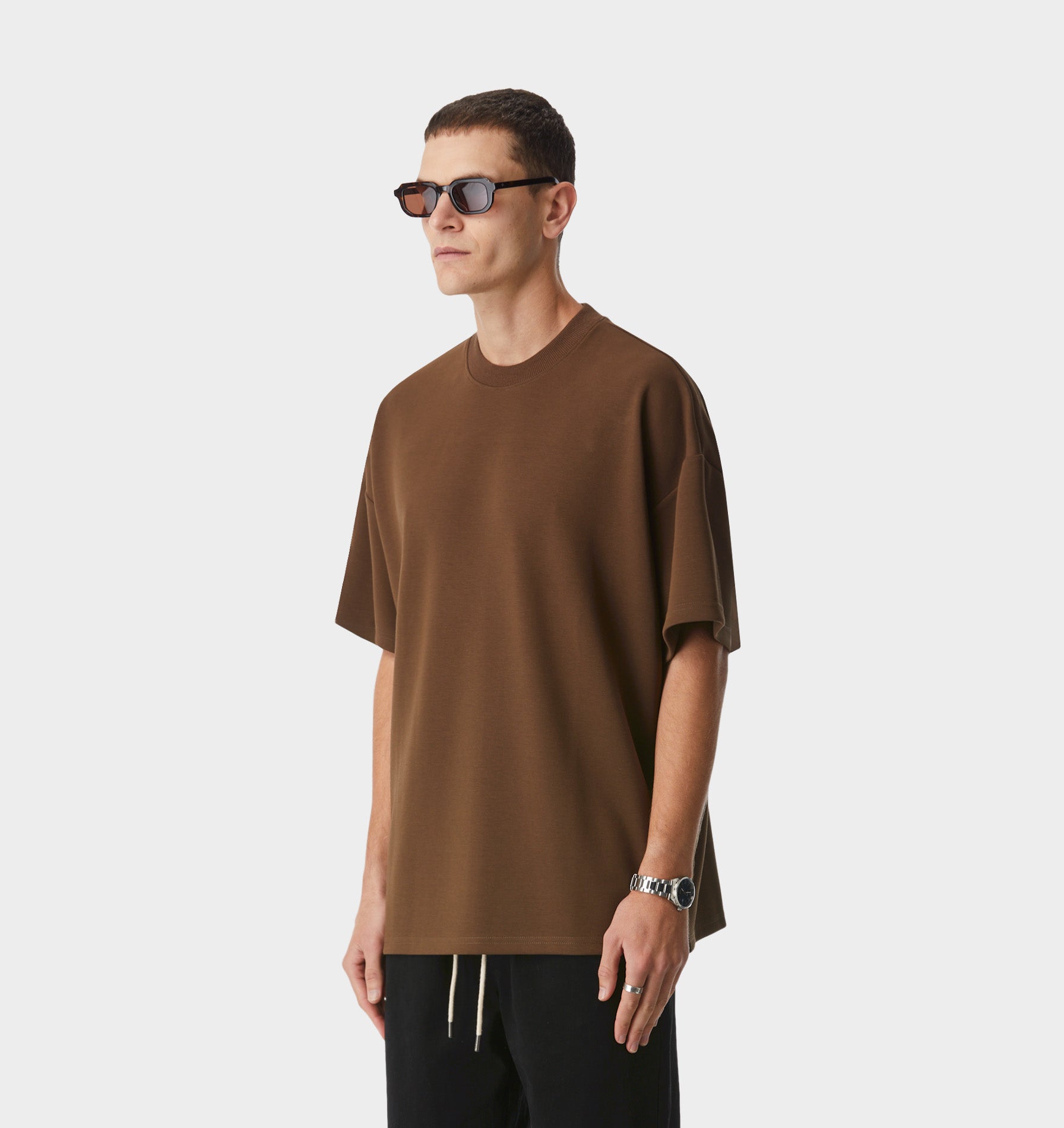 Neoprene Heavy Box Tee - Mocha