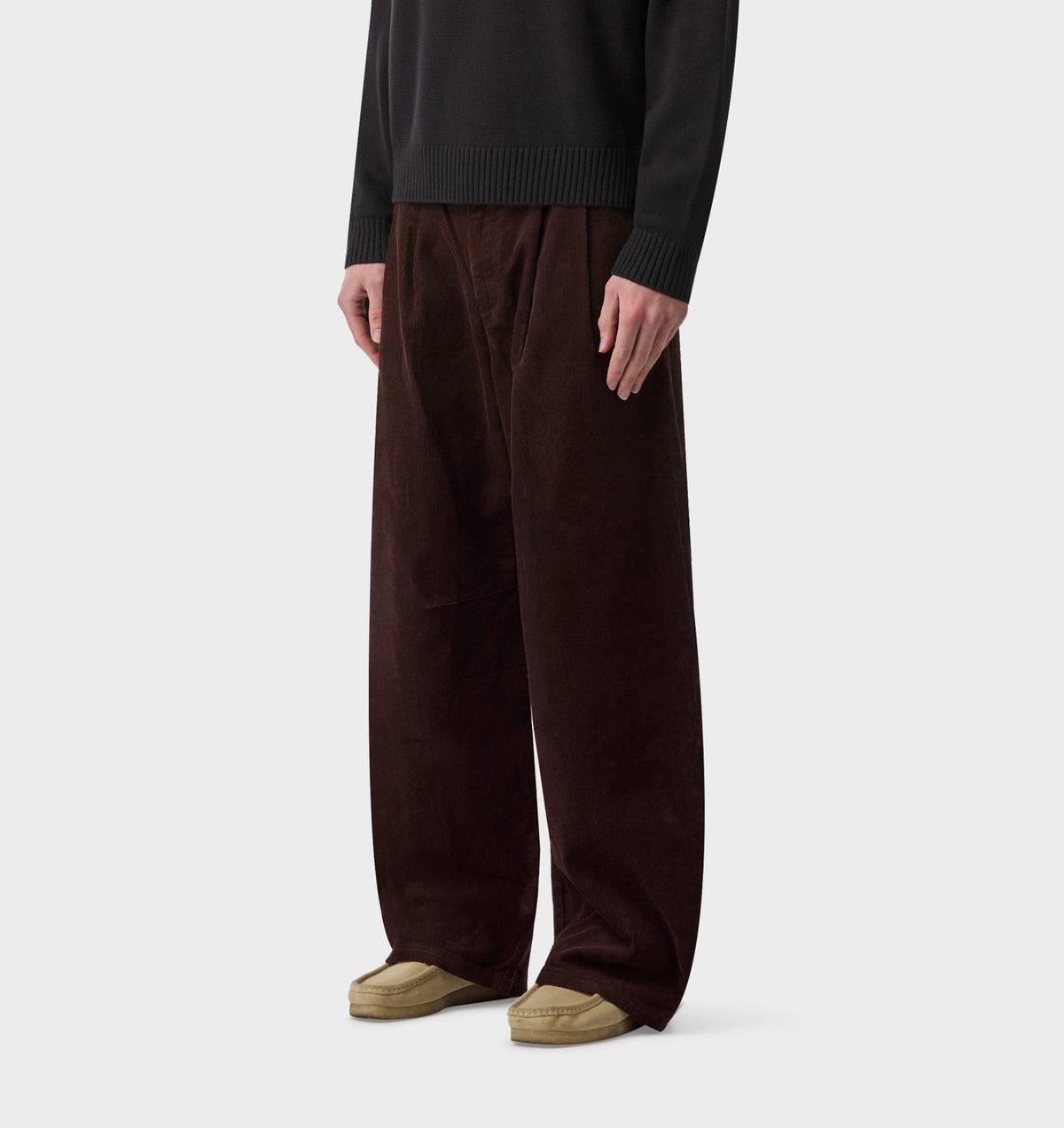 Balloon Pleat Pant - Espresso Cord