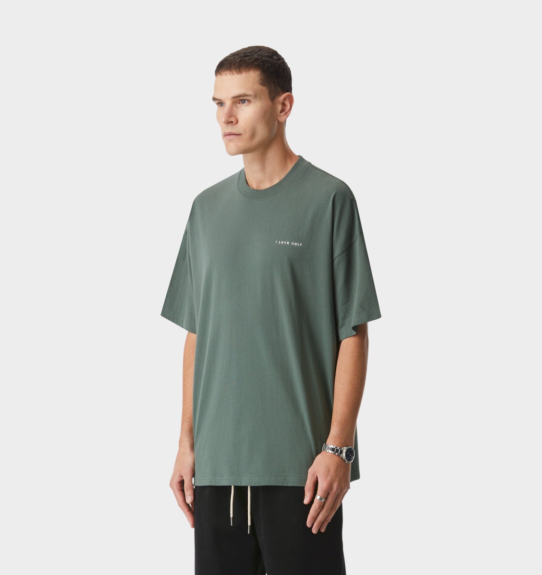 Box Tee - Smokey Green