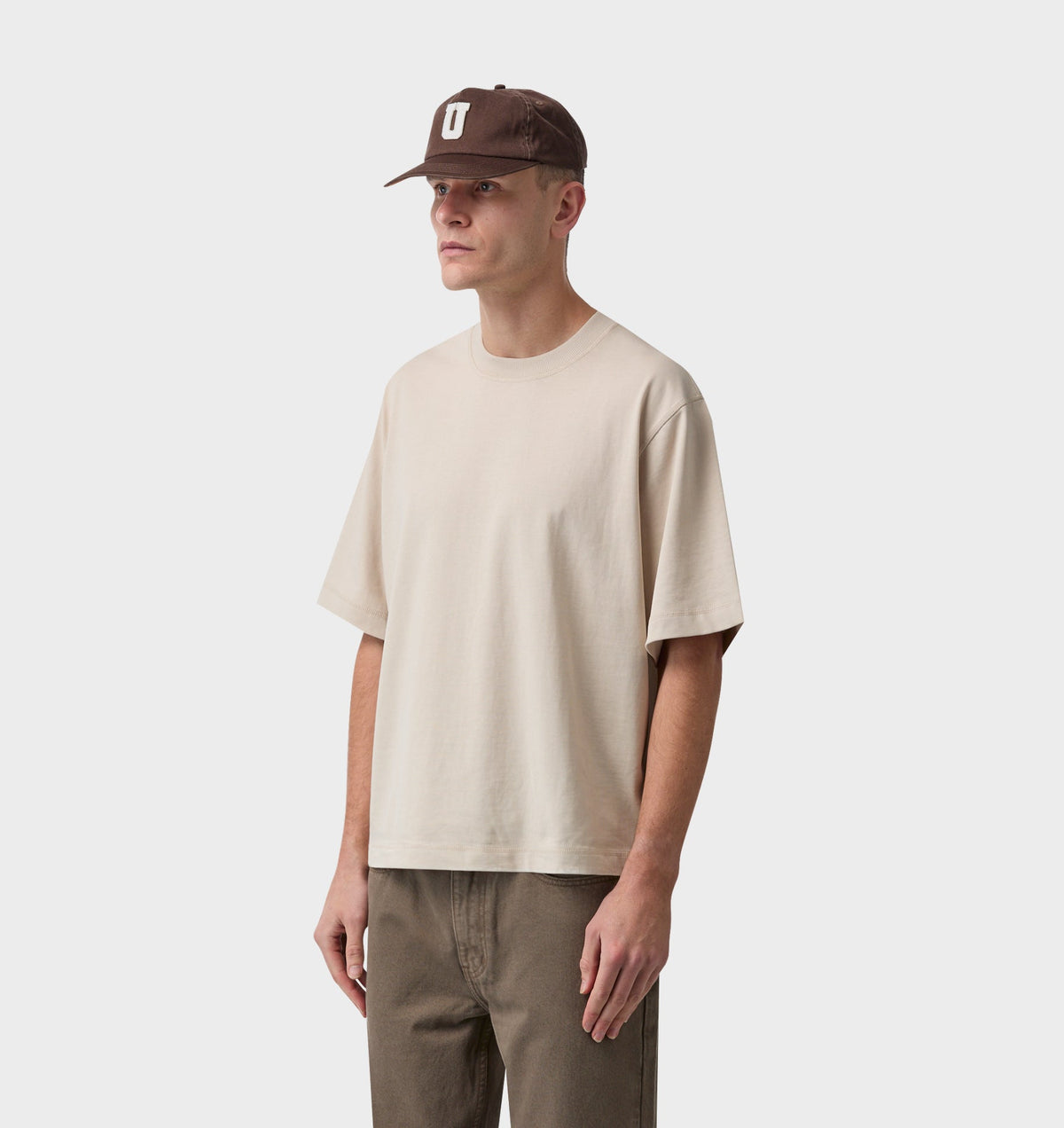 Crop Box Tee - Sandstone