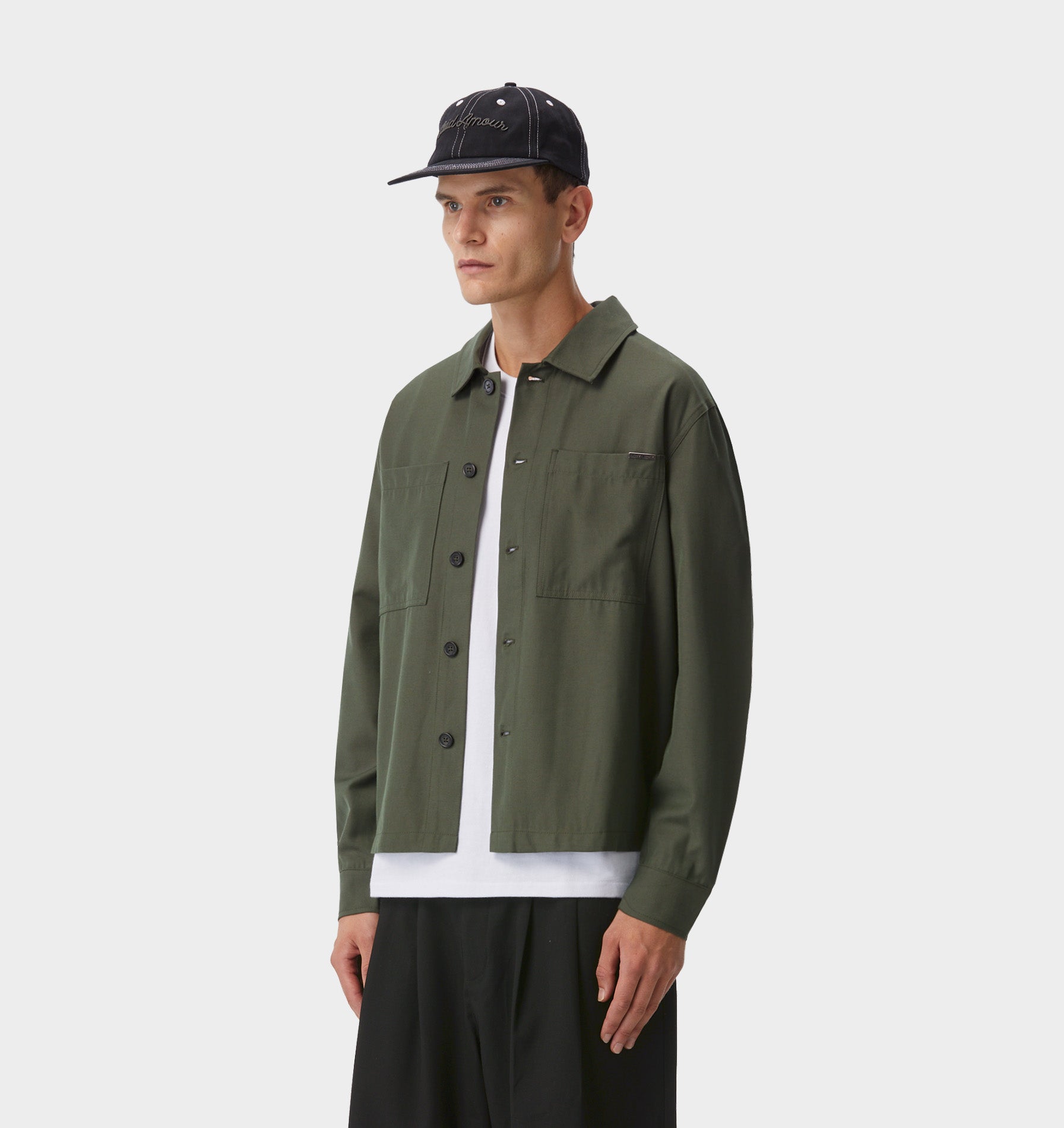 Tailored Overshirt - Smokey Green