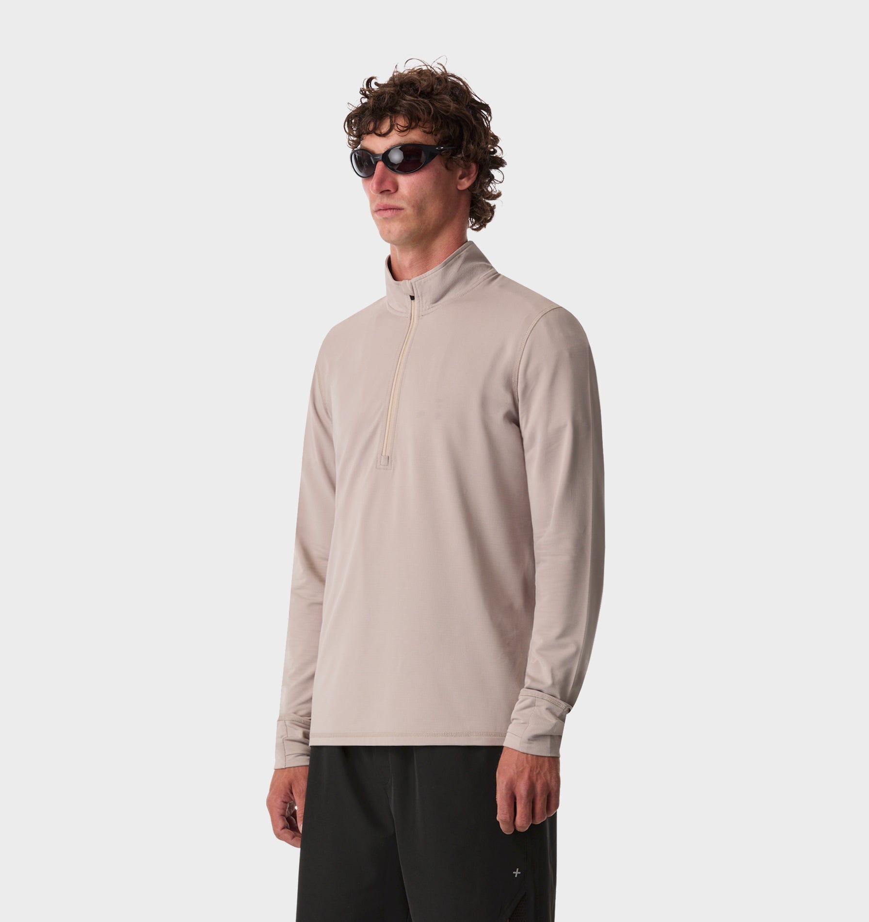Active Zip Pullover - Taupe