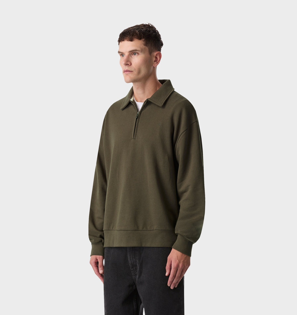 1/2 Zip Pullover - Burnt Olive