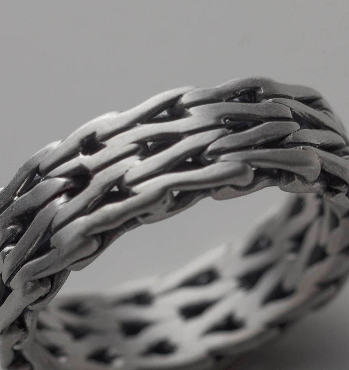 Chain Ring - Silver old