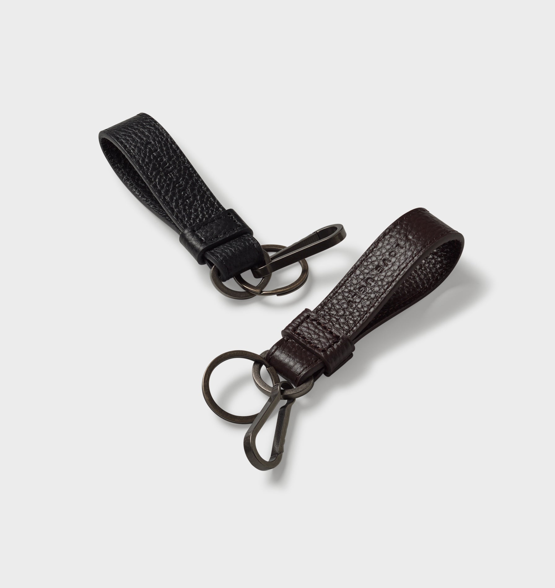 Leather Loop Key Clip - Black