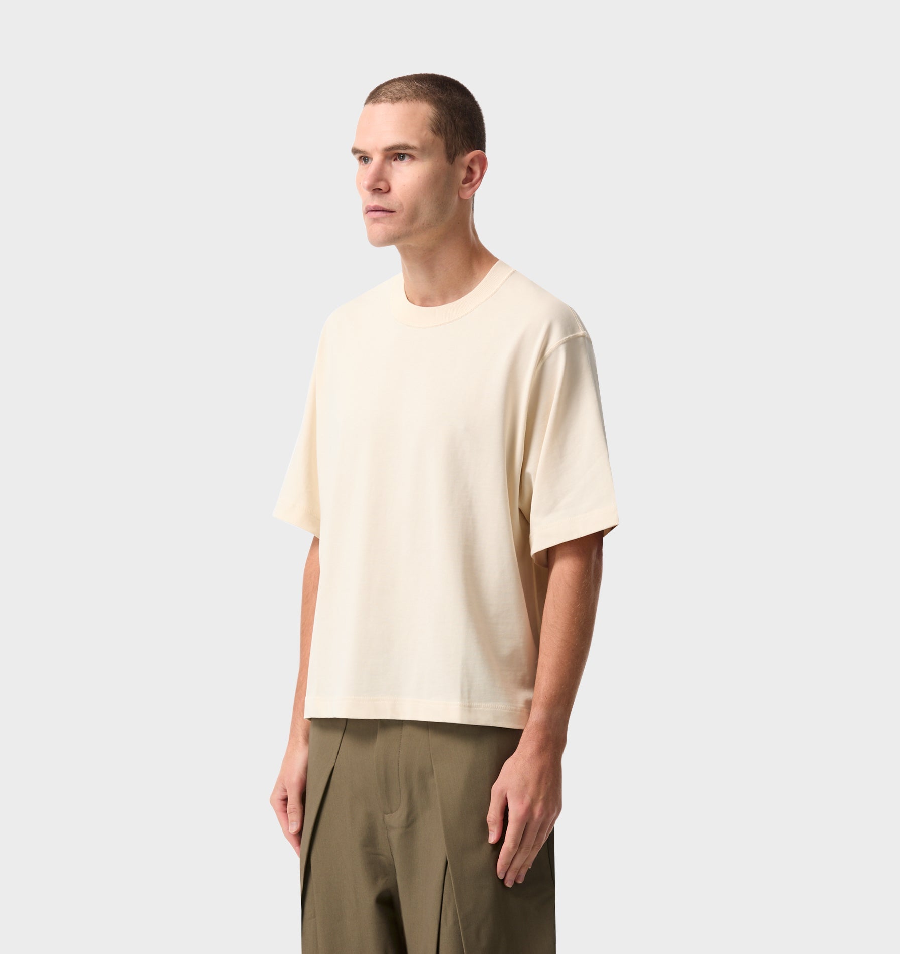 Crop Box Tee - Off White