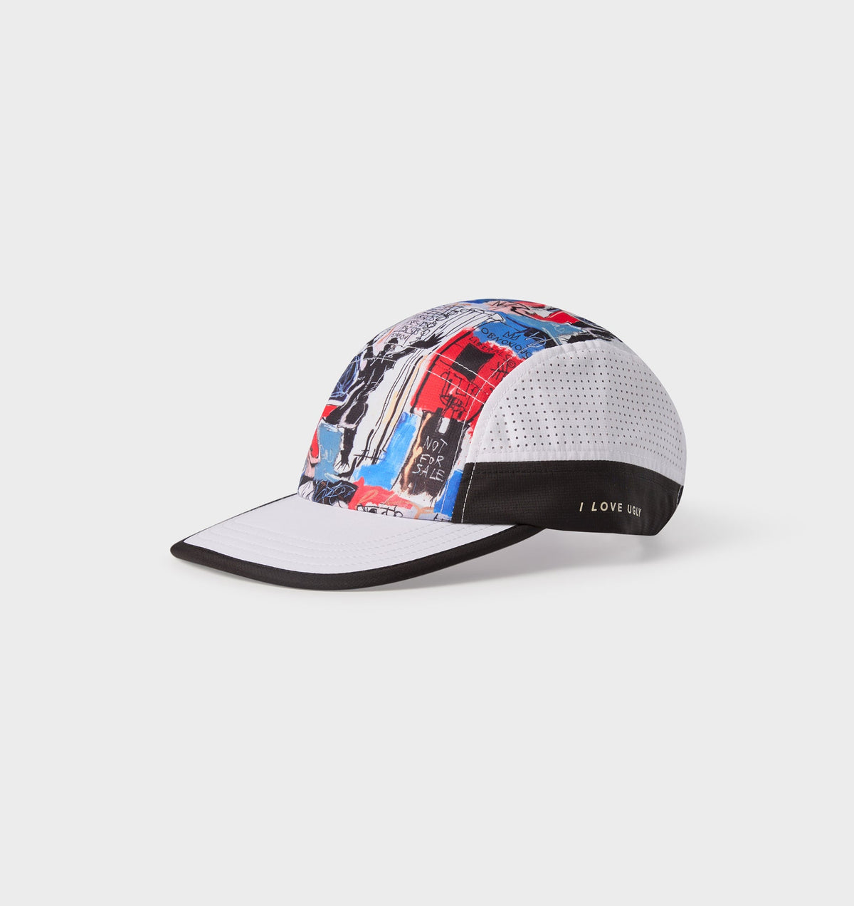 Basquiat Obnoxious Active 5 Panel Cap - Blue / Red