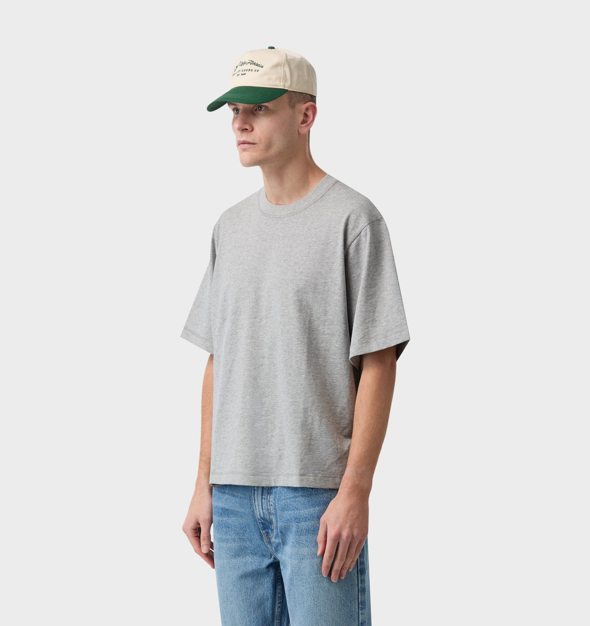 Crop Box Tee - Heather Grey