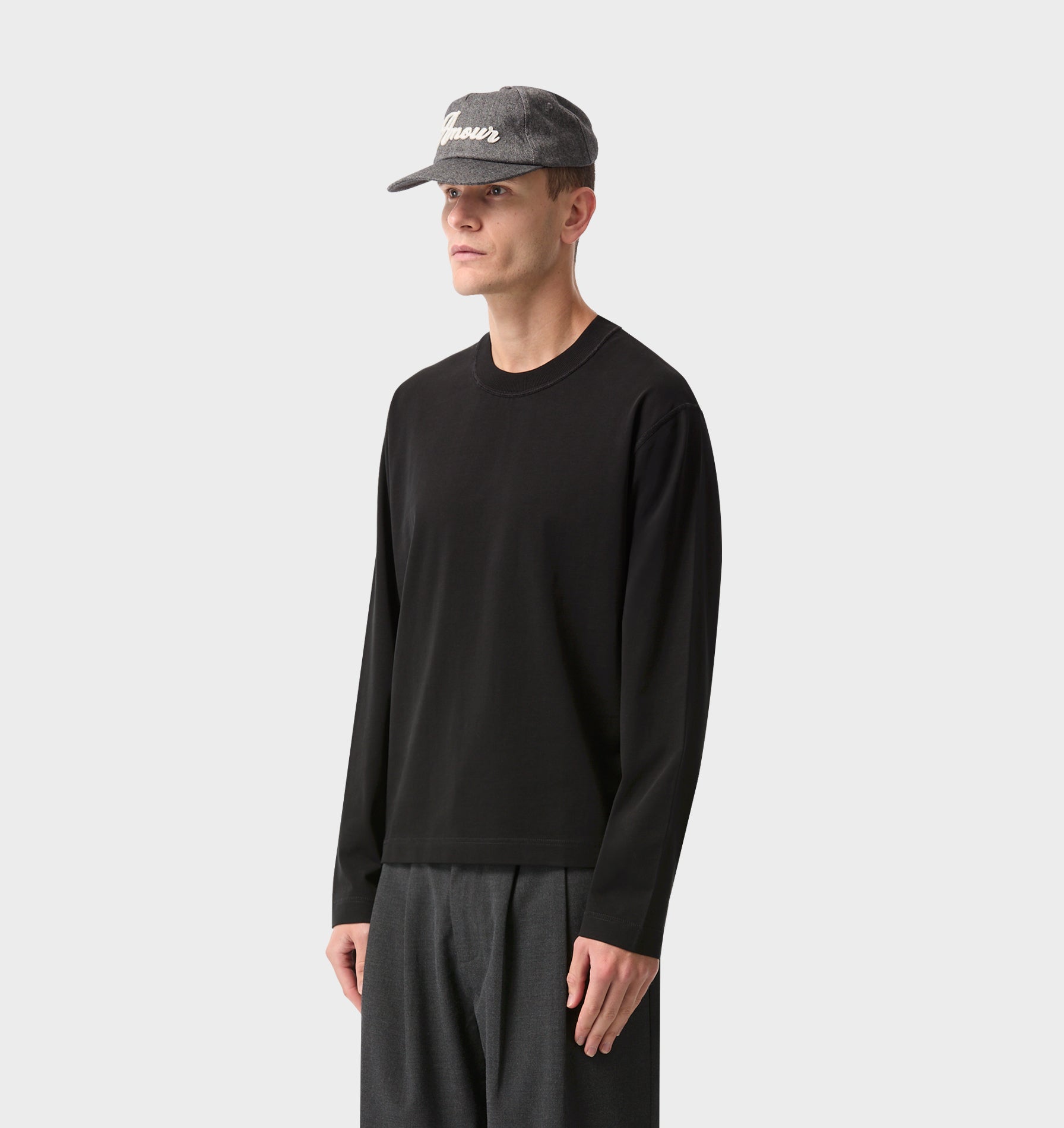 Crop Box LS Tee - Black