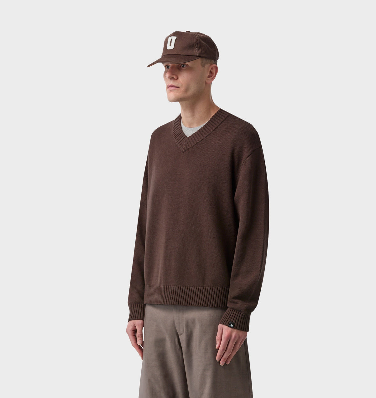 V Neck Sweater - Espresso