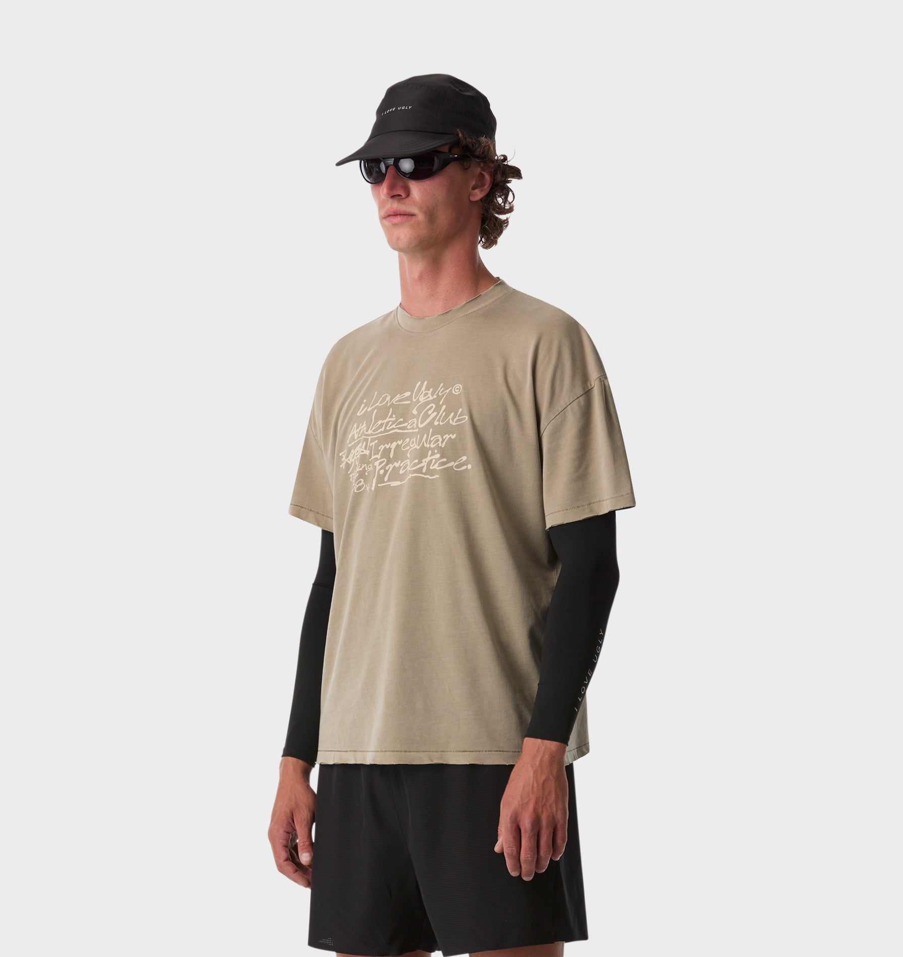 Athletica Cotton Crop Tee - Washed Taupe