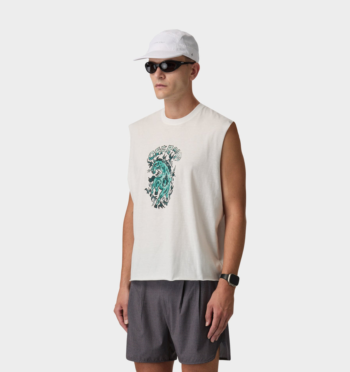 Off Road Lewi Cropped Tank - Vintage White
