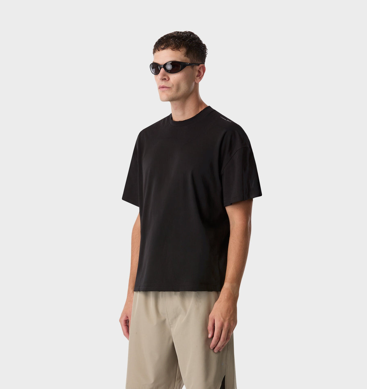 Cotton Active Crop Tee - Black