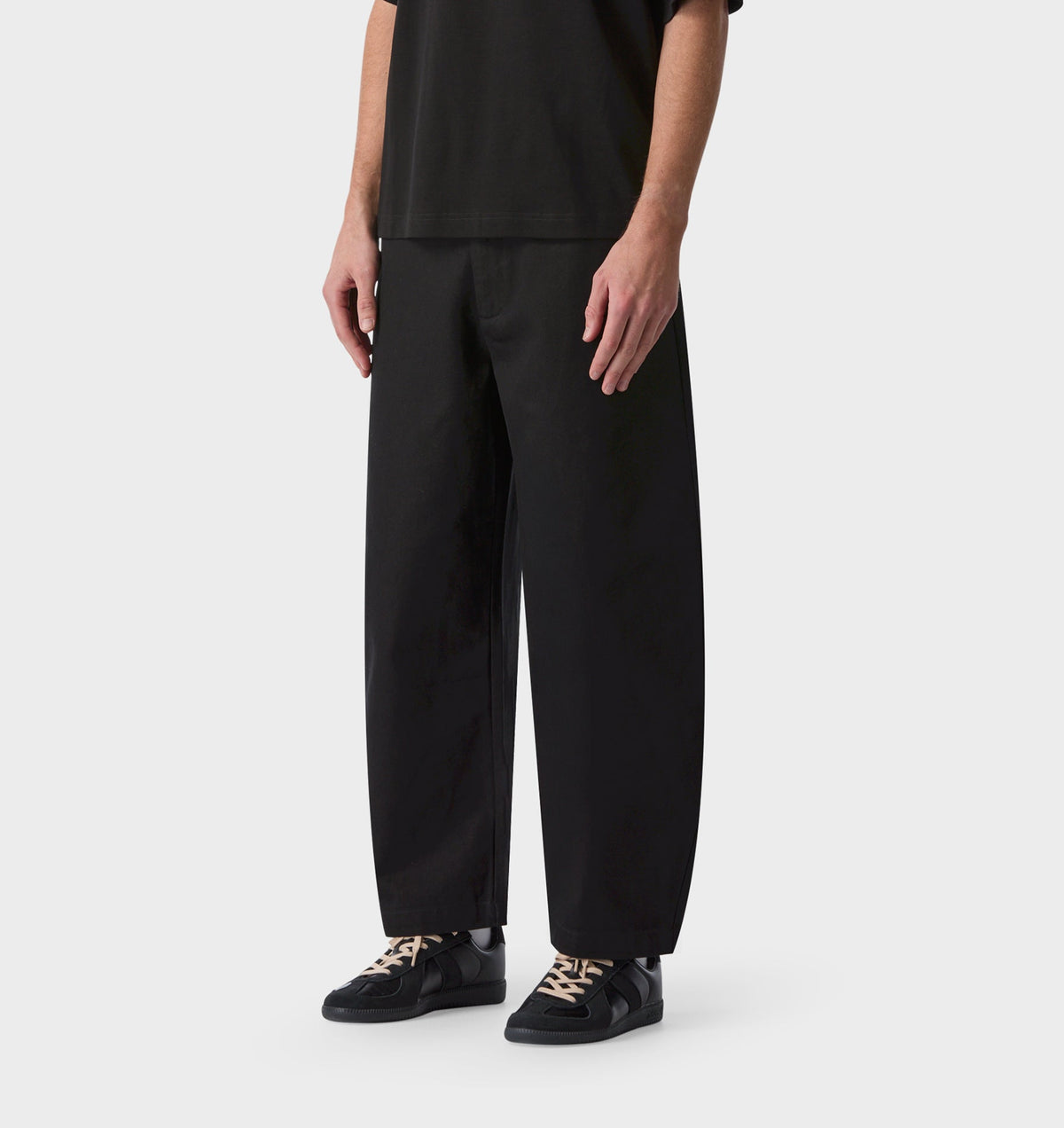 Barrel Leg Crop Pant - Black