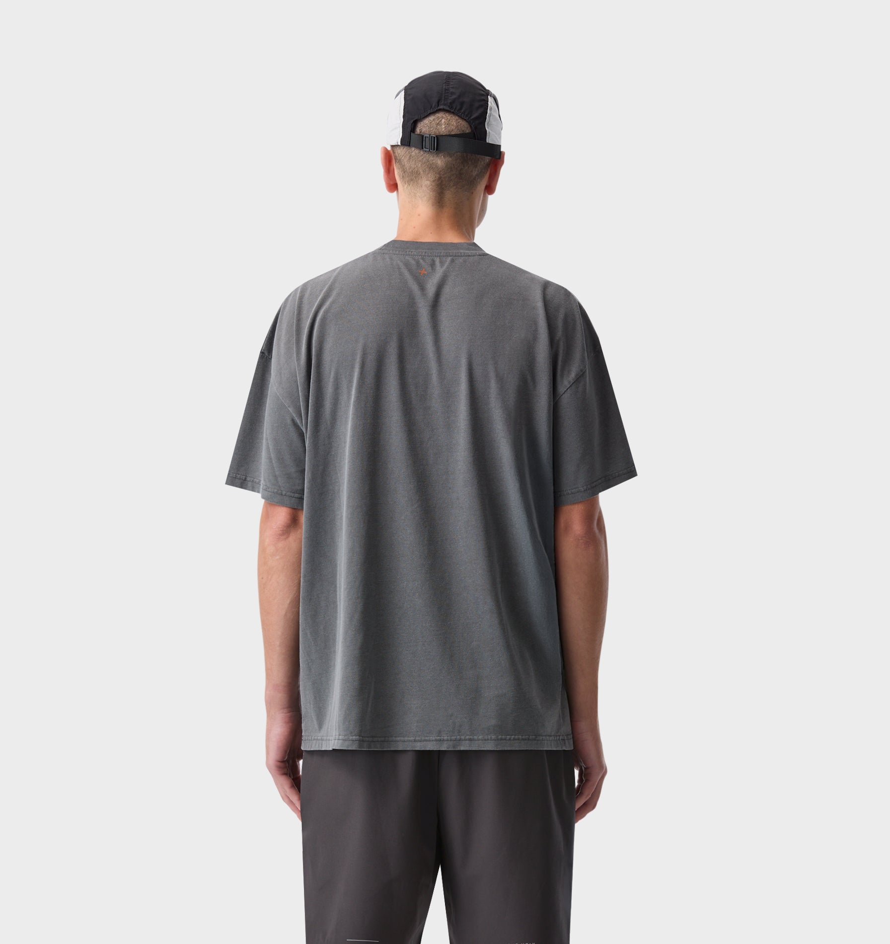 Liquified Active Cotton Box Tee - Washed Black