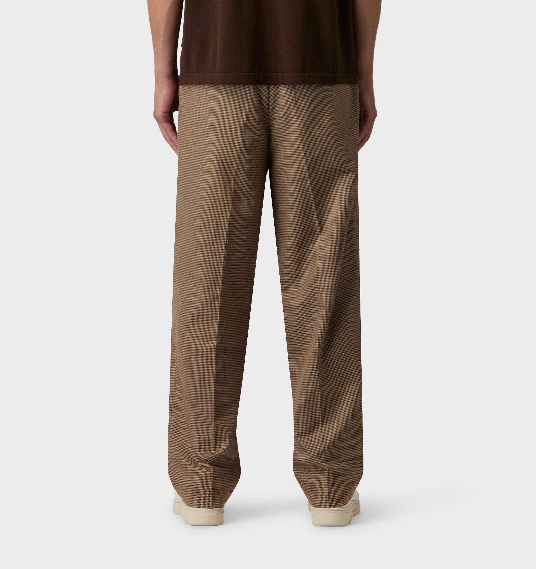 Winston Pant - Beige Houndstooth