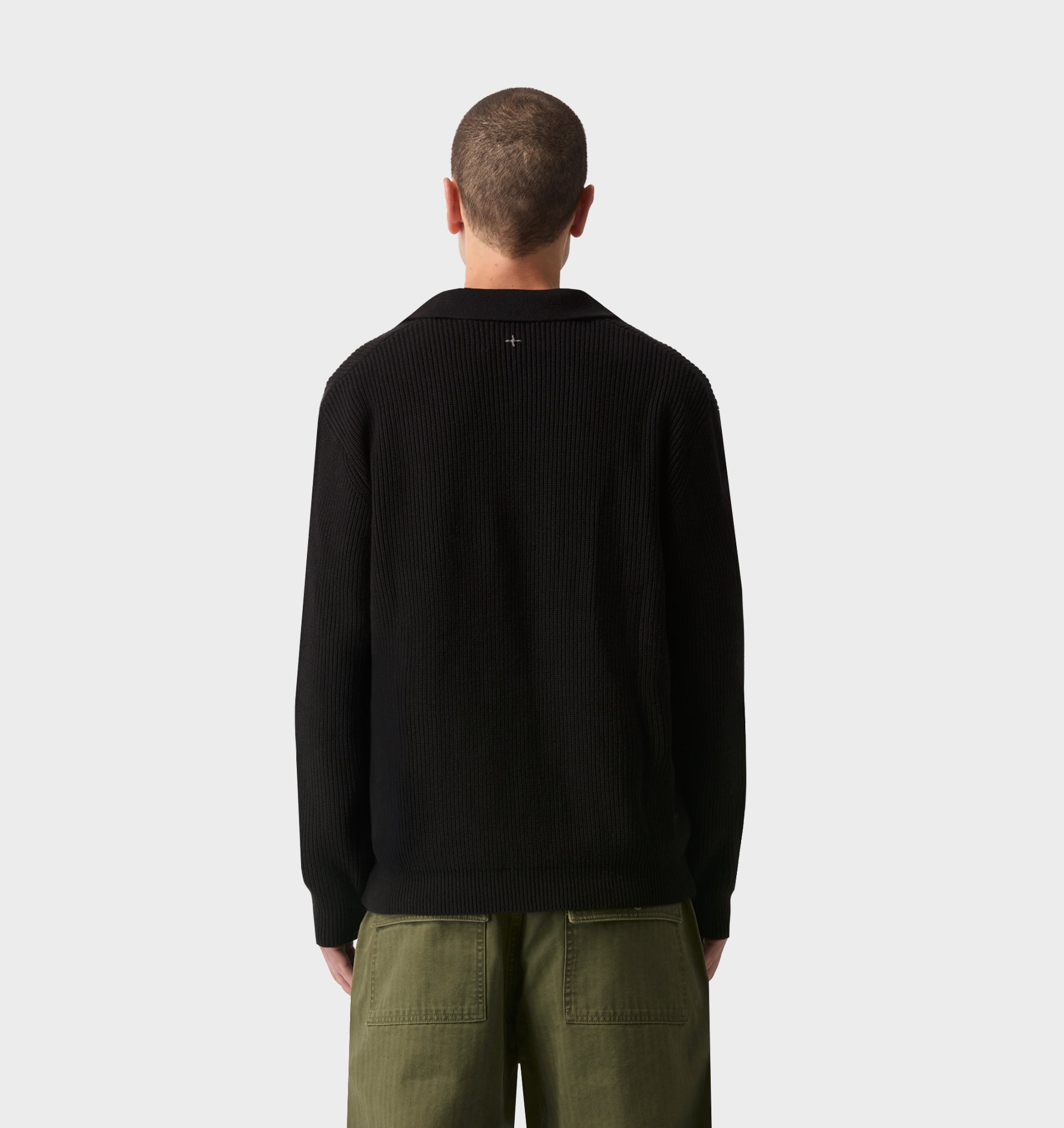 Knit LS Polo - Black