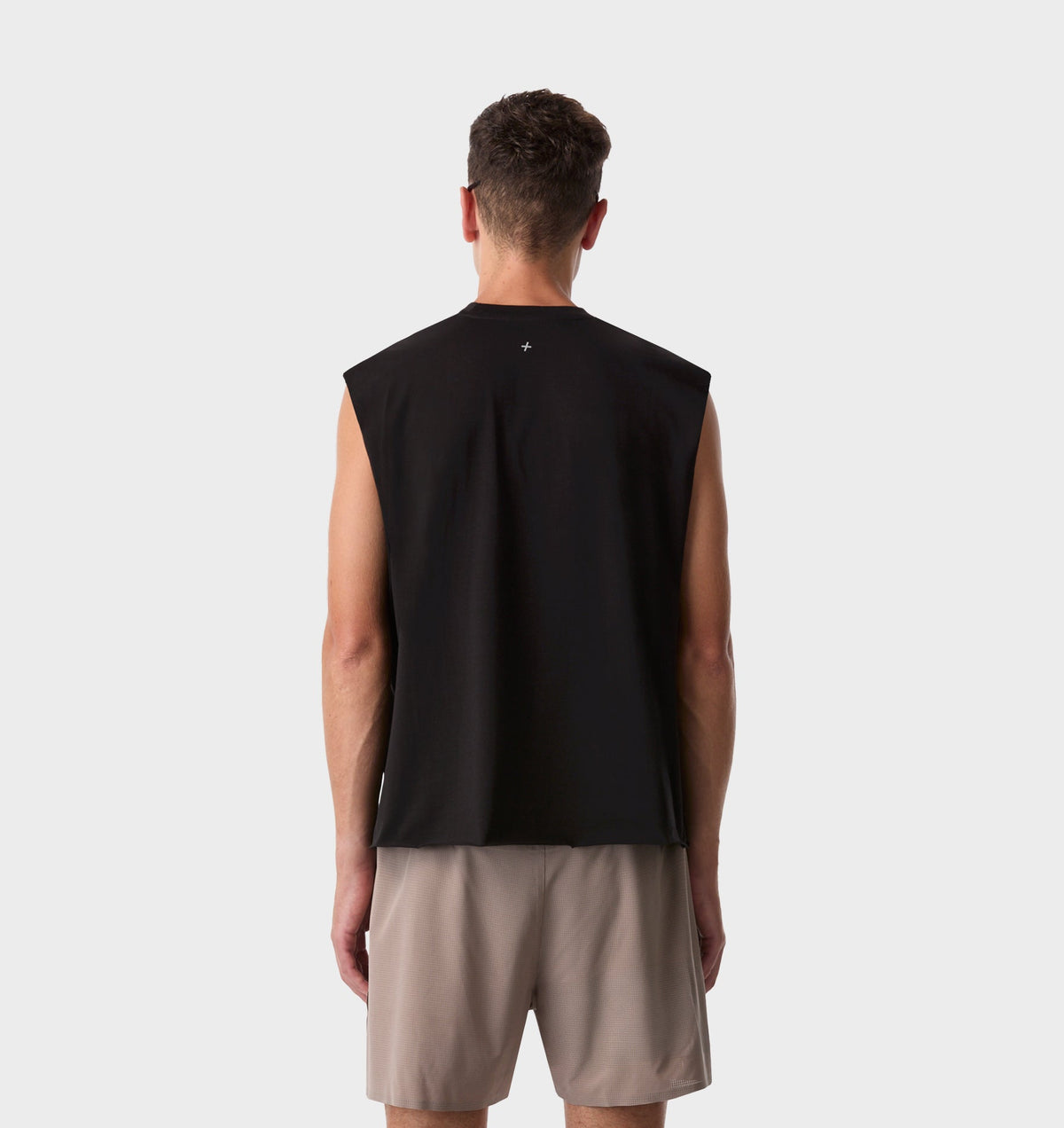 Cotton Active Crop Tank - Black