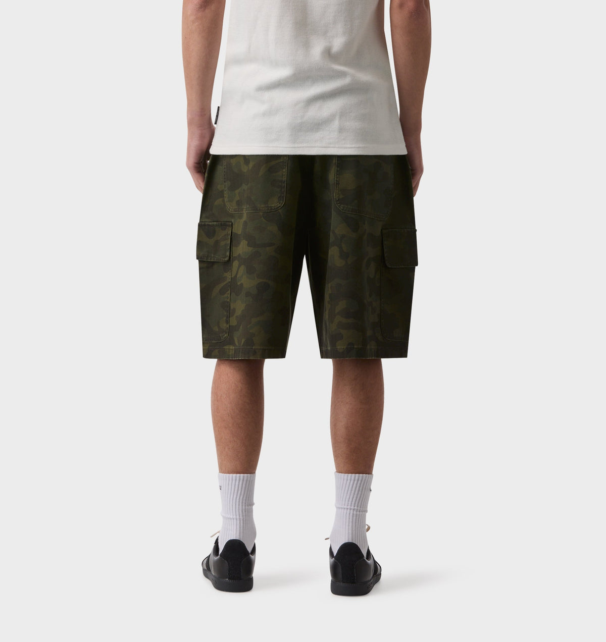 Canvas Cargo Short - Woodland Camo