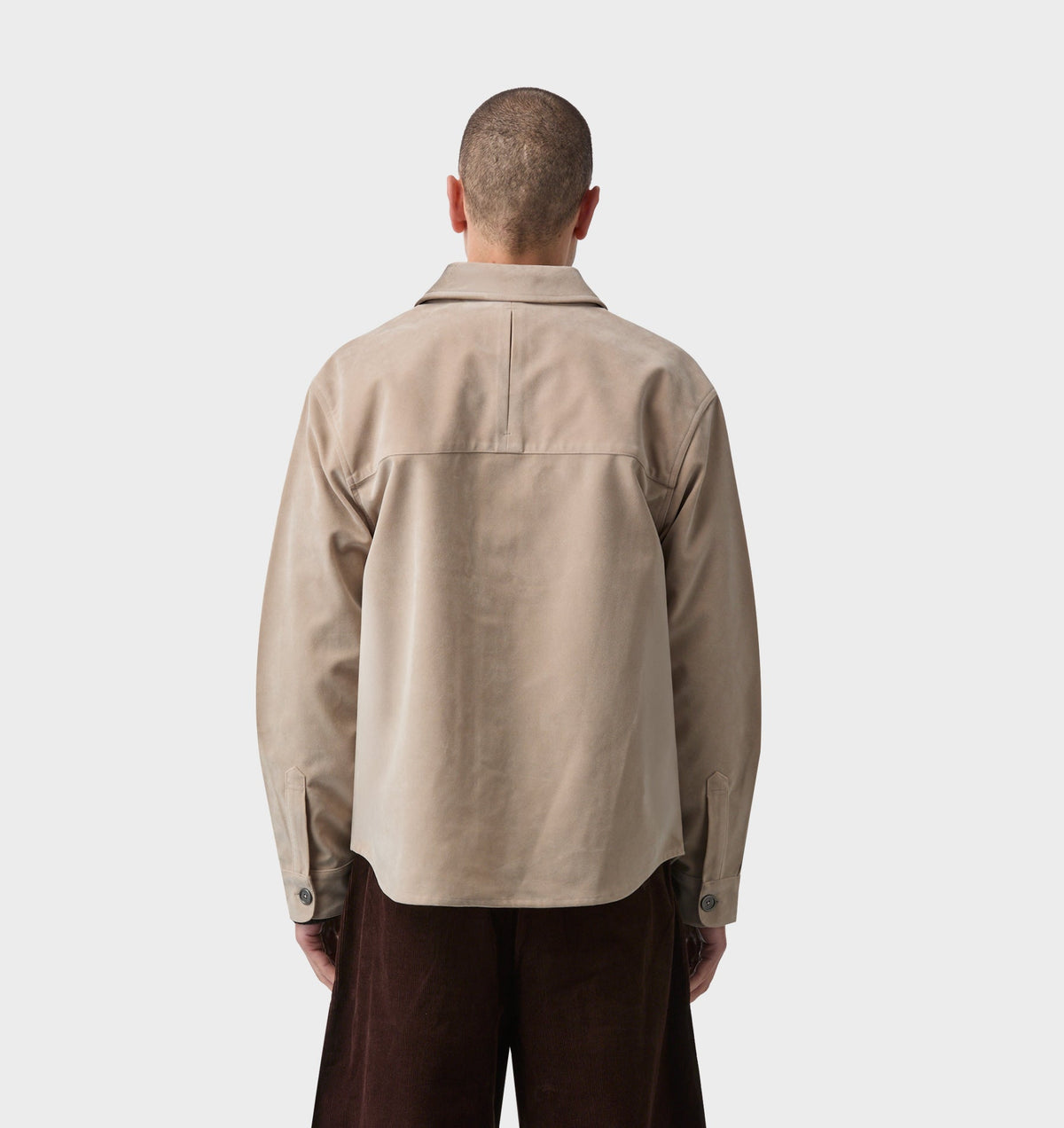 Suede Overshirt - Stone