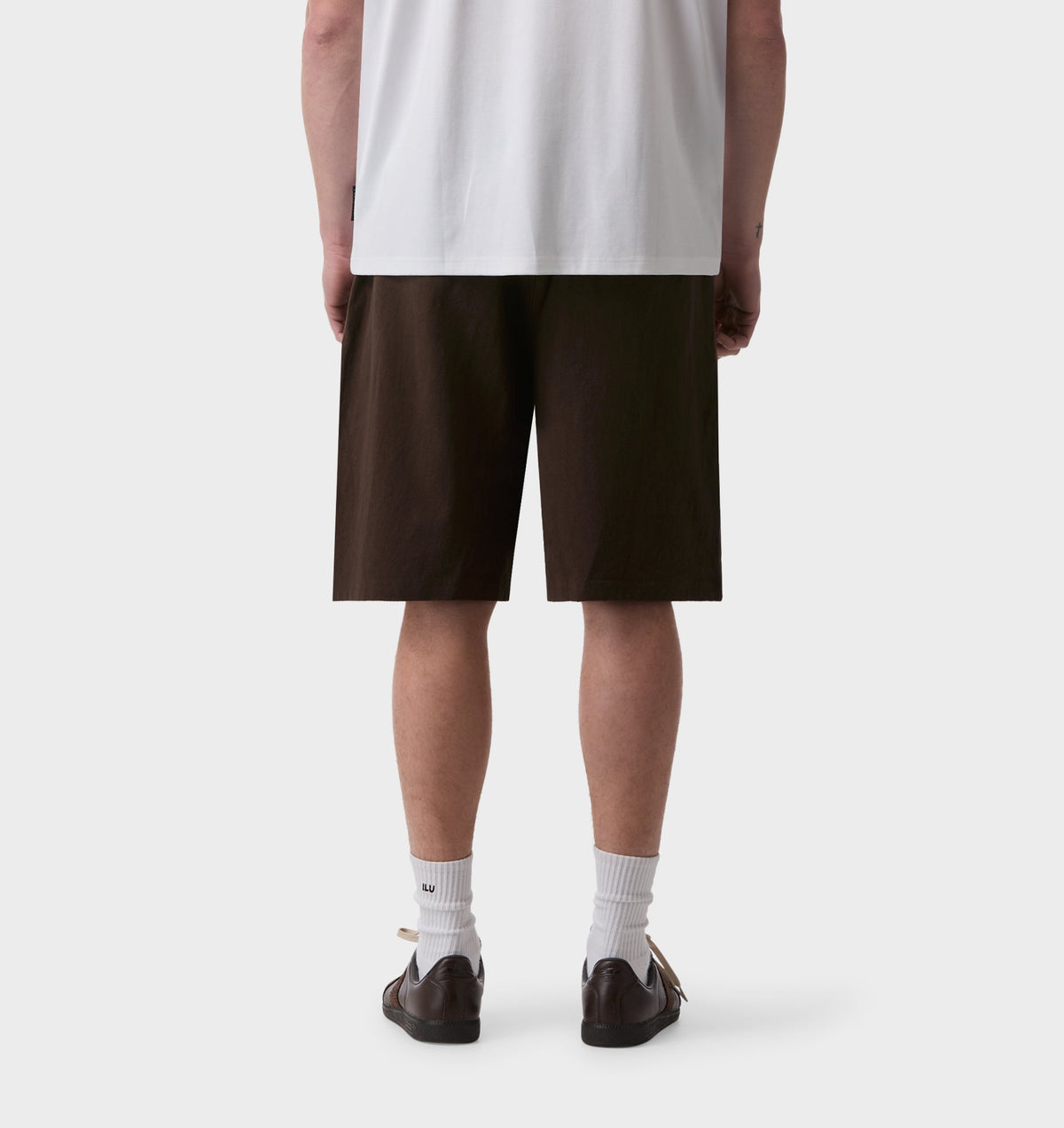 Linen Alby Pleated Short - Espresso