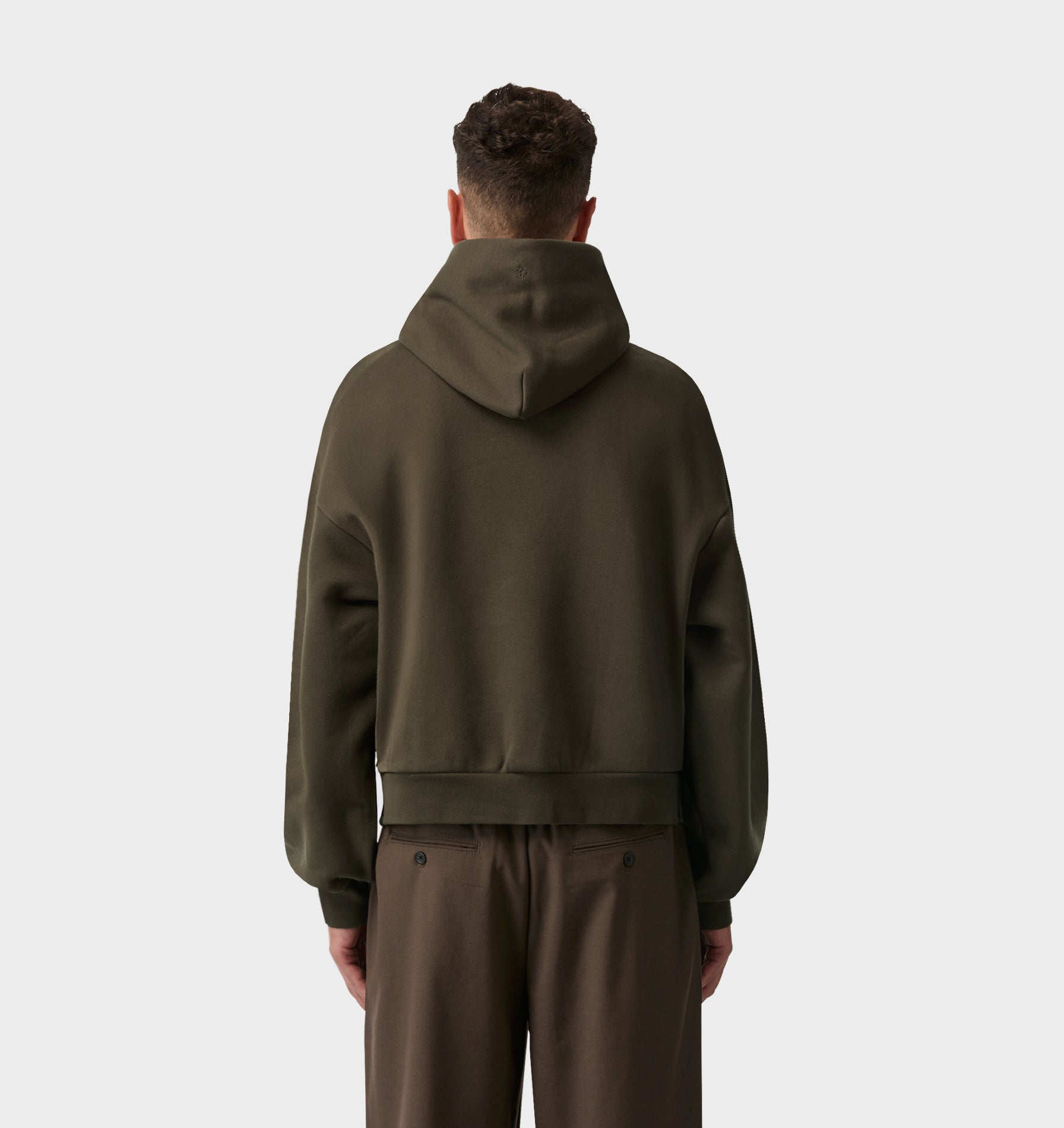 Heavy Crop Box Hood - Burnt Olive