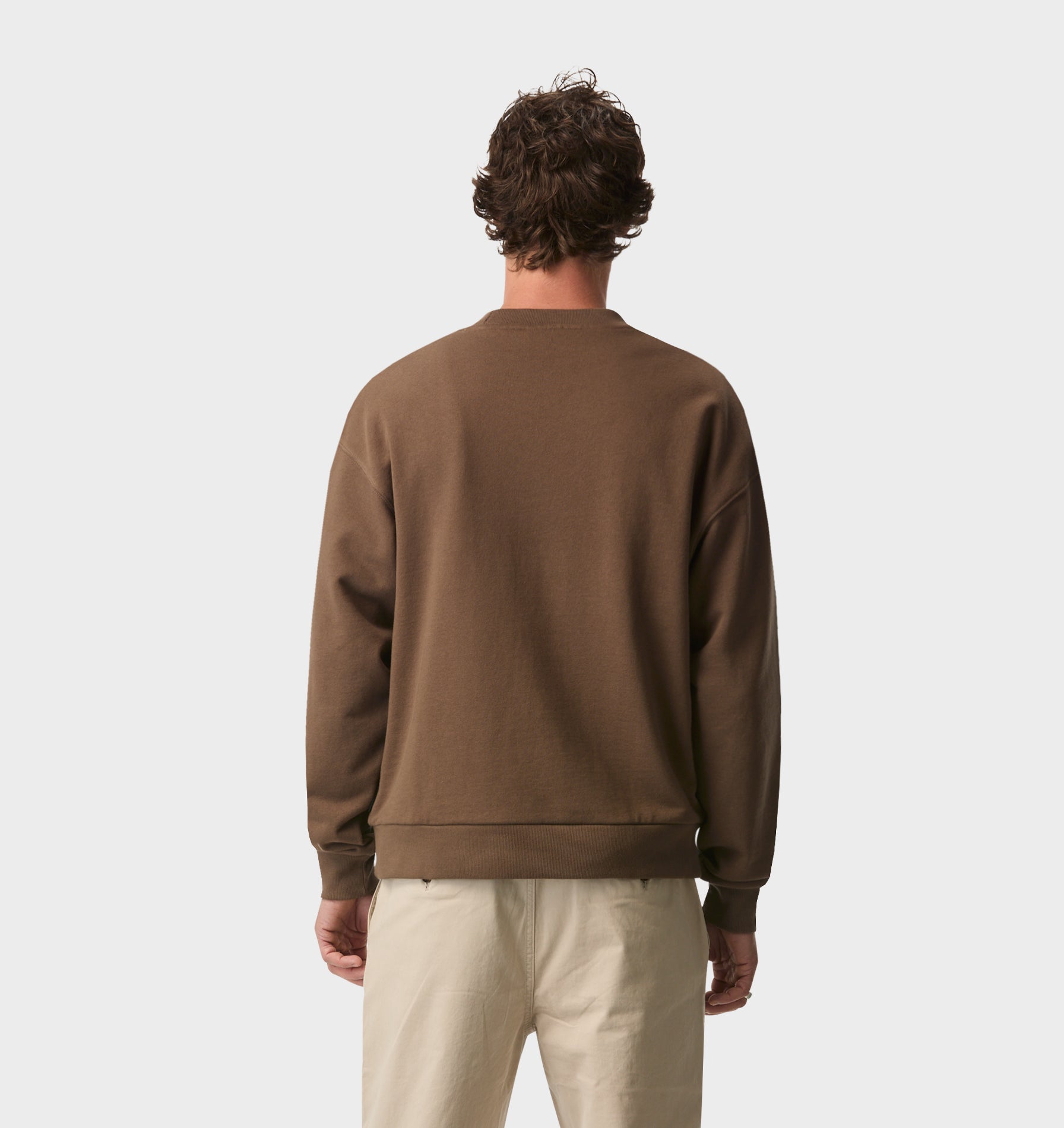 Oversized Crew - Fossil Brown