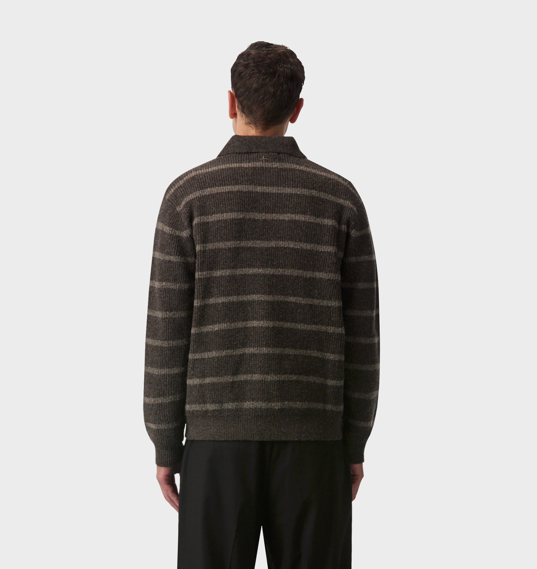 Knit Aldern Striped Pullover - Brown Stripe