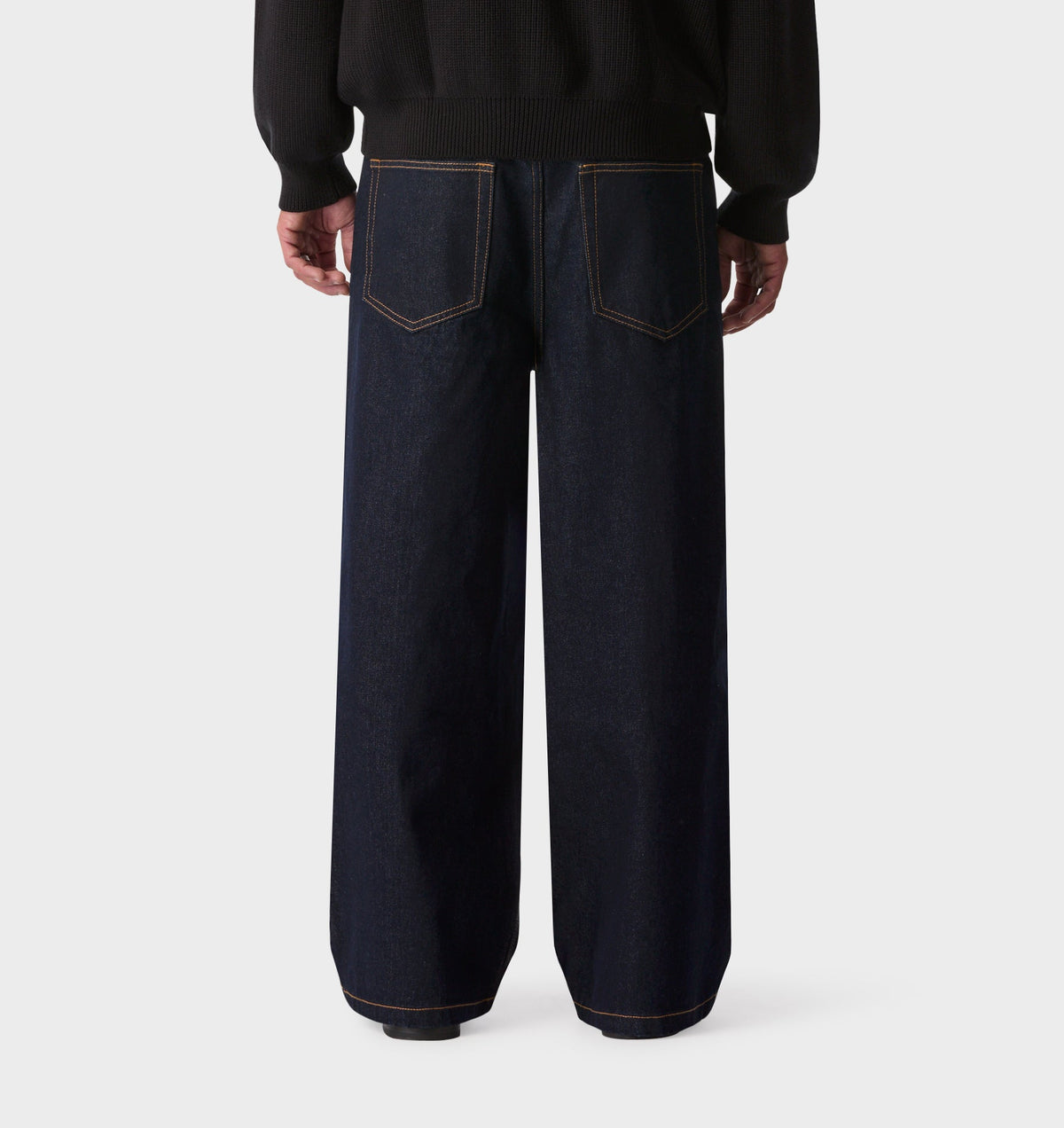 Wide Leg Pleat Denim - Indigo