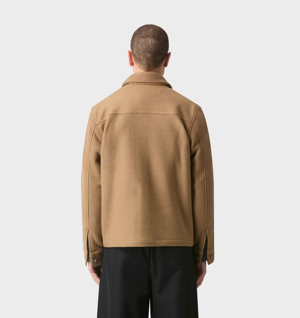 Boiled Wool Overshirt - Camel