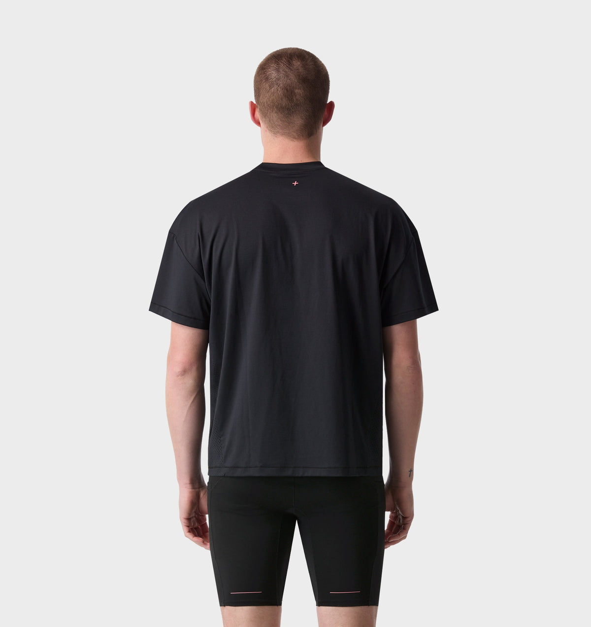 Liquified Active Crop Tee - Black/Ember Vortex