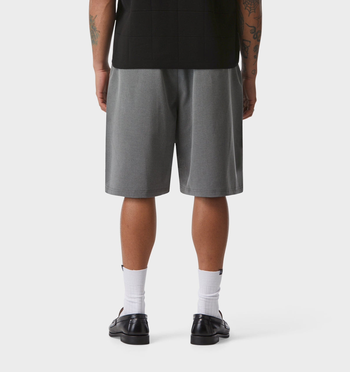 Alby Pleated Short - Grey Marle