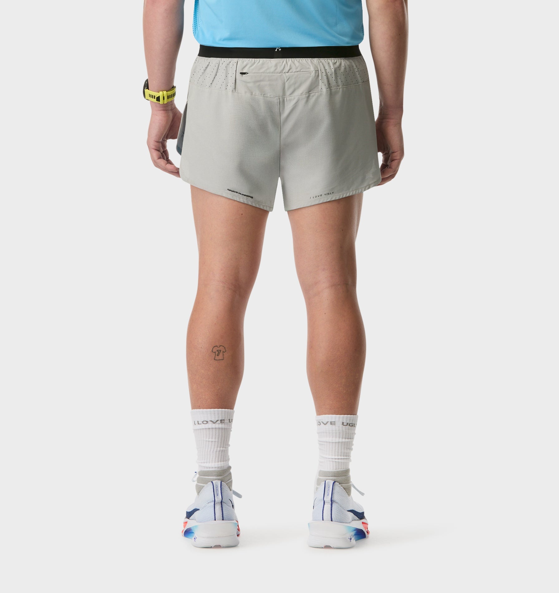 GR X ILU 3" Split Short - Grey