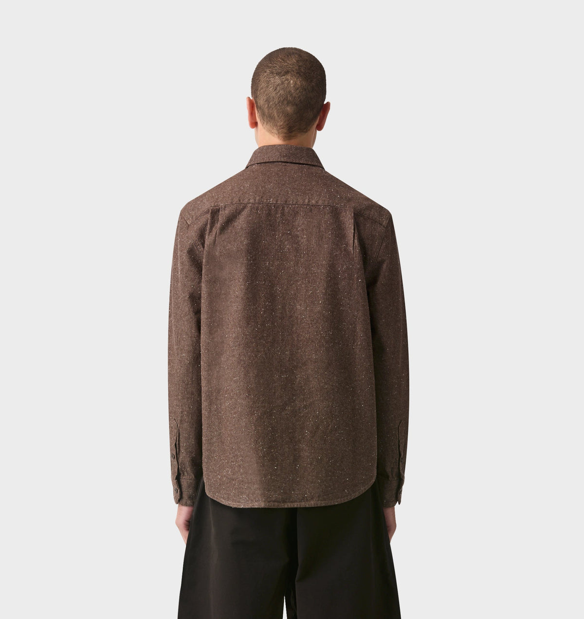 Tweed LS Shirt - Dusky Brown