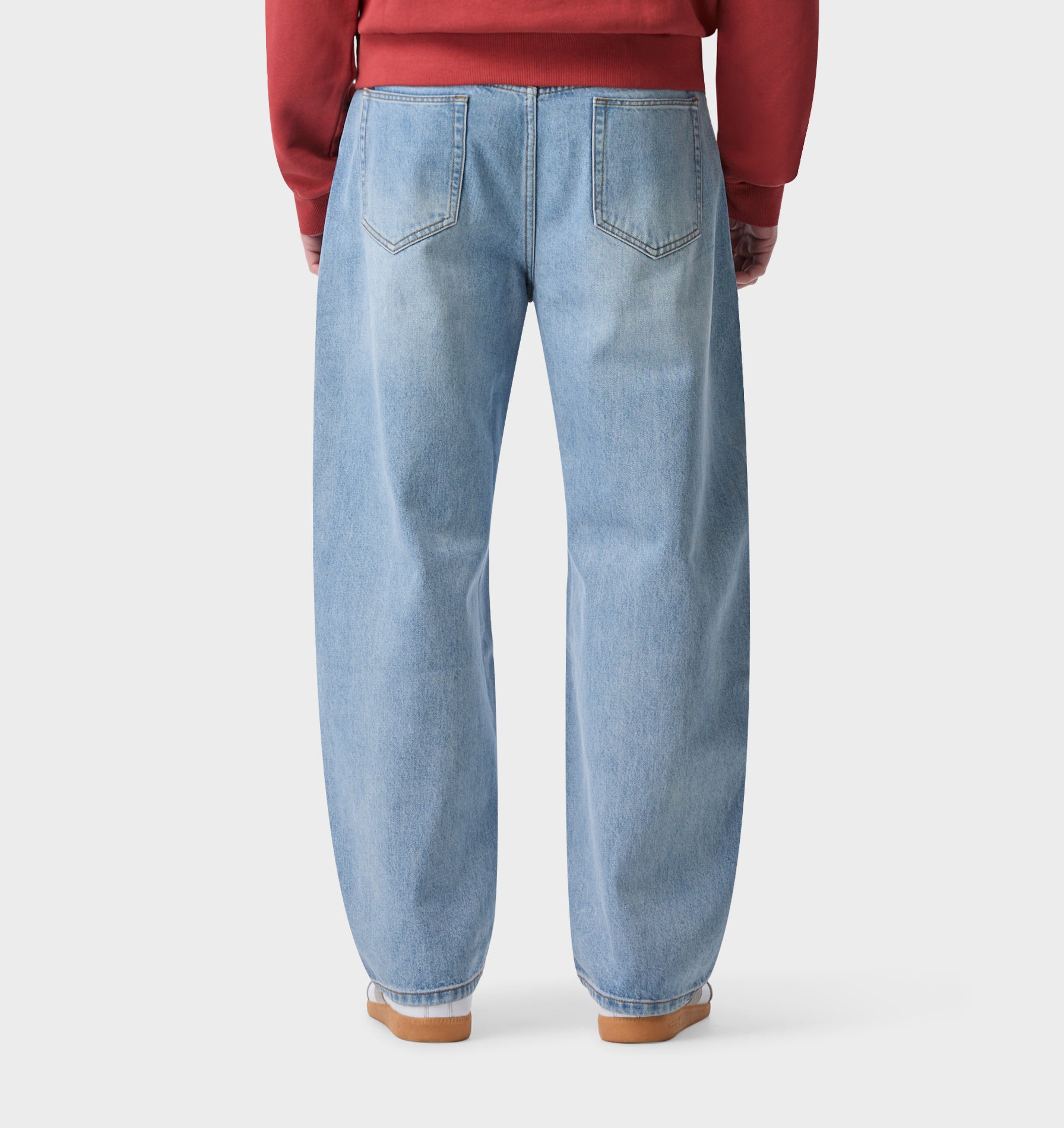 Barrel Leg Denim - Faded Blue