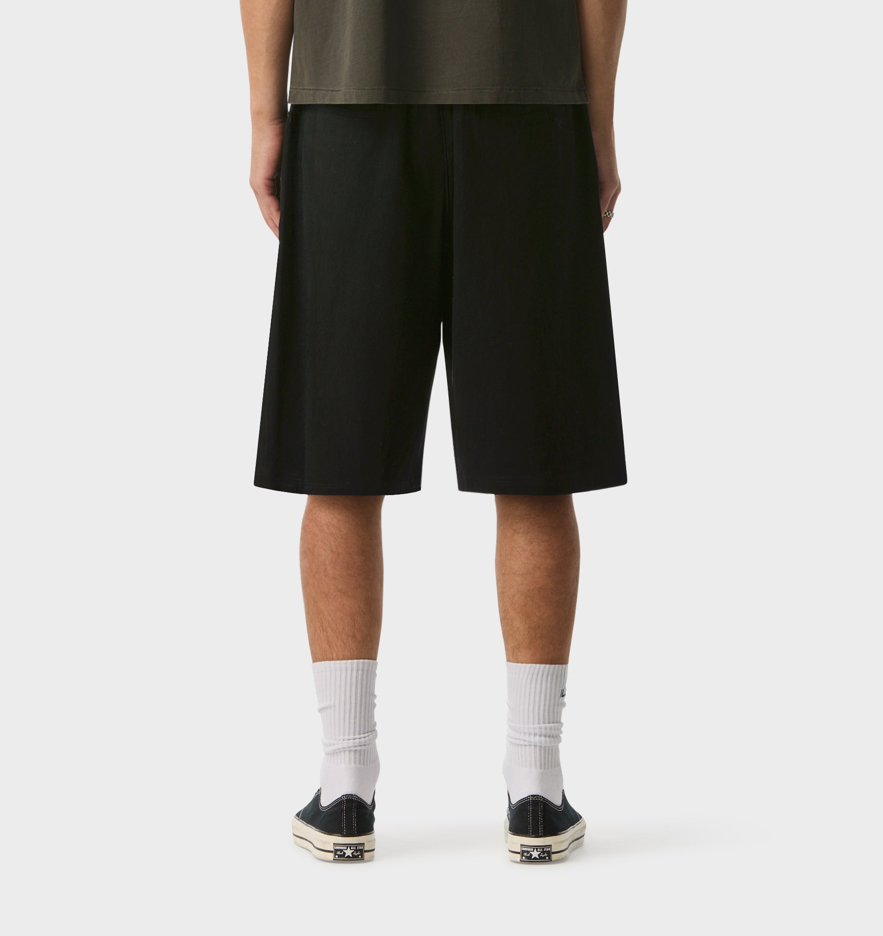 Linen Alby Pleated Short - Black