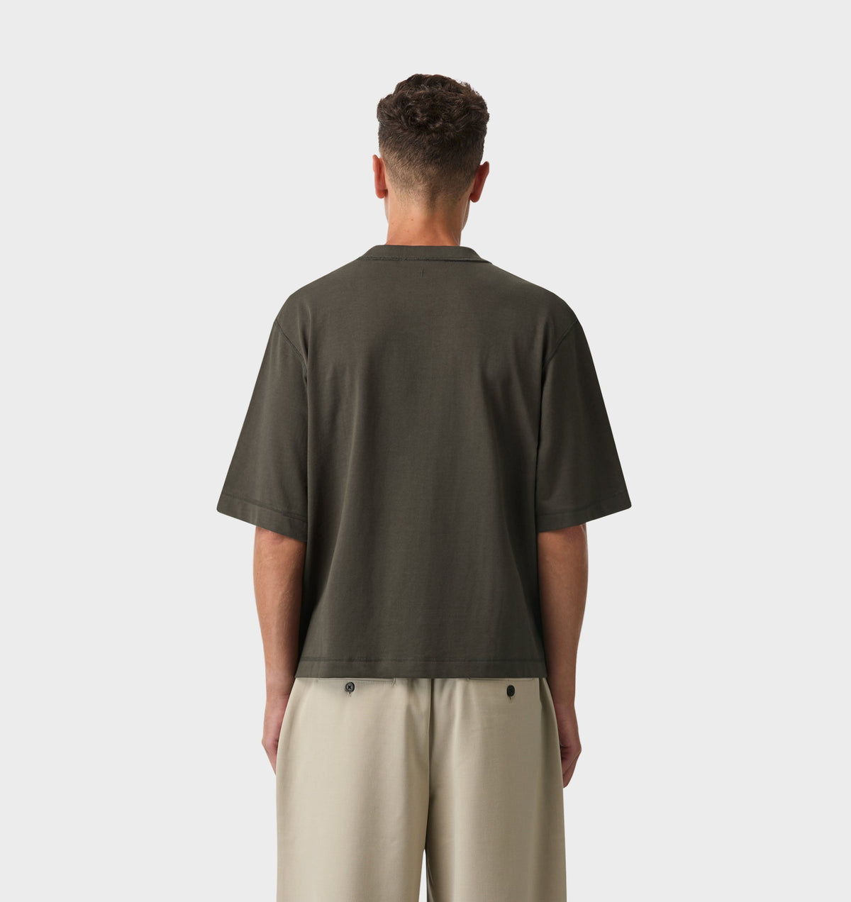 Crop Box Tee - Flint Grey