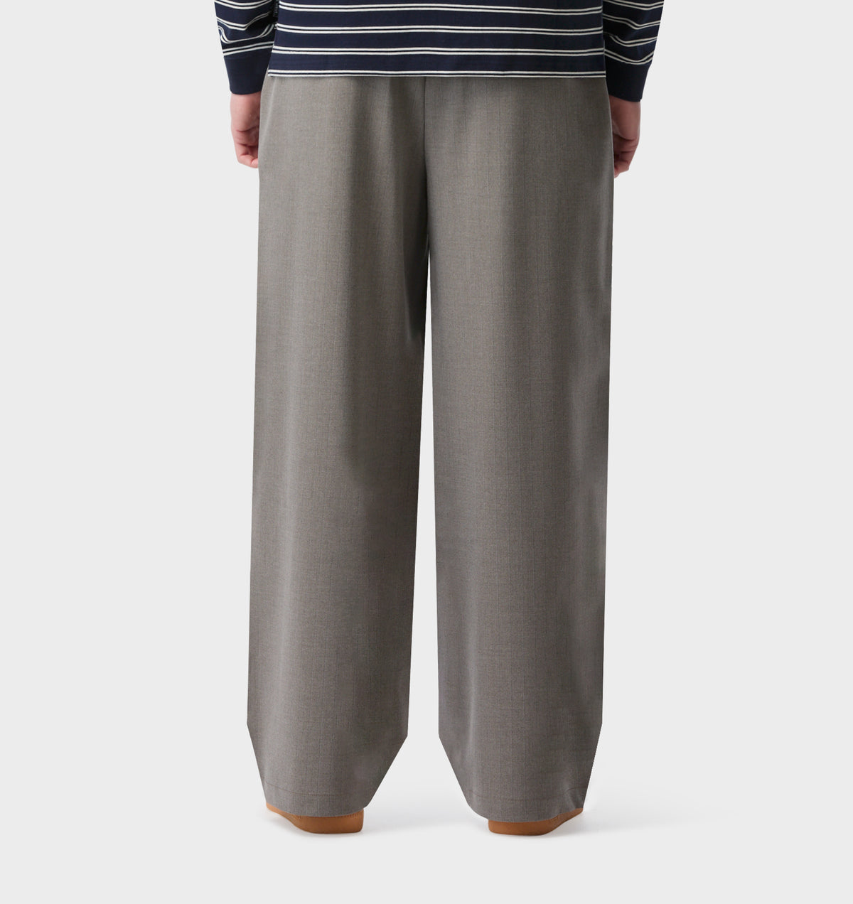 Albert Pleated Pant - Light Mushroom Stripe