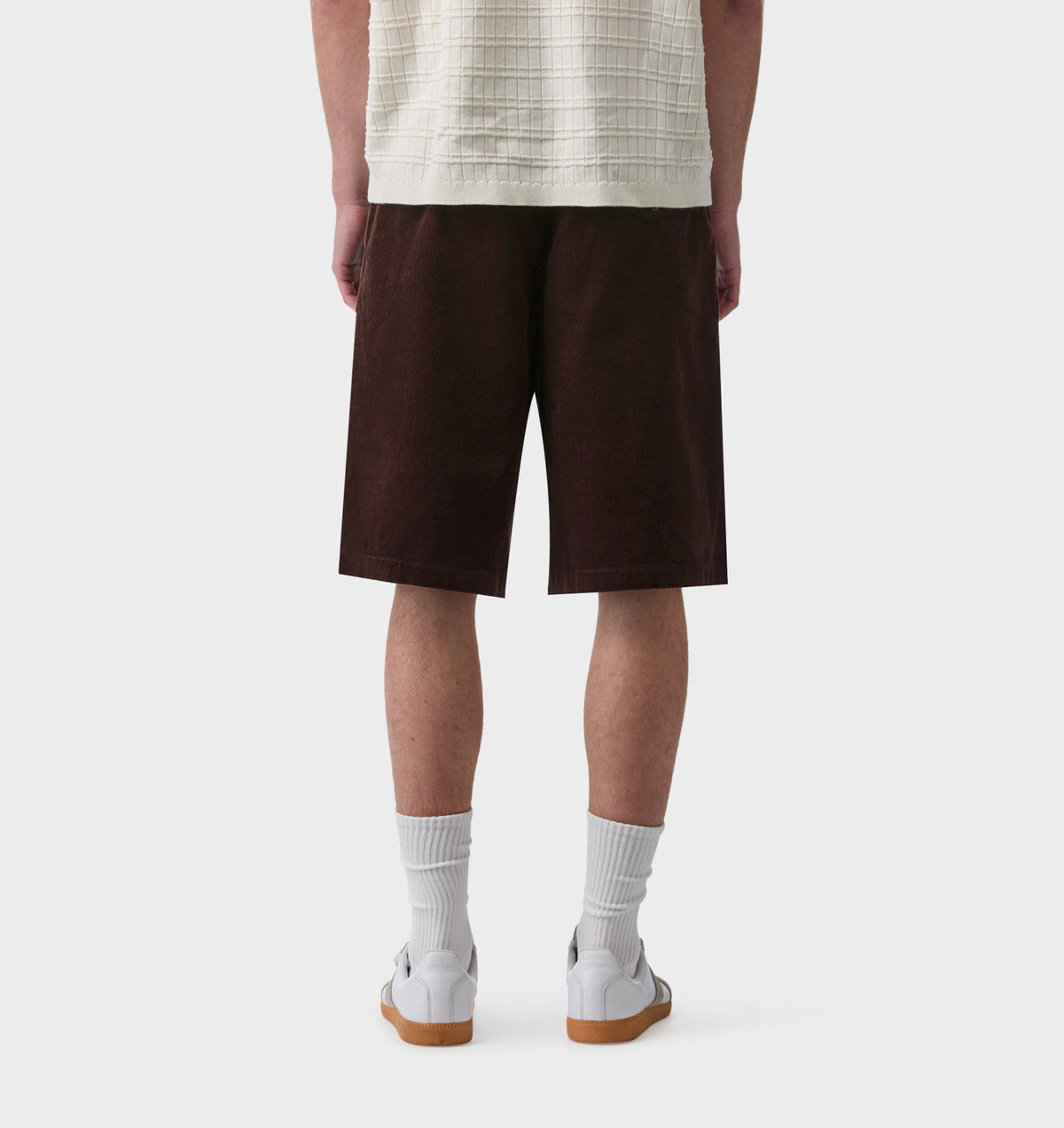 Wide Pleat Short - Espresso Cord