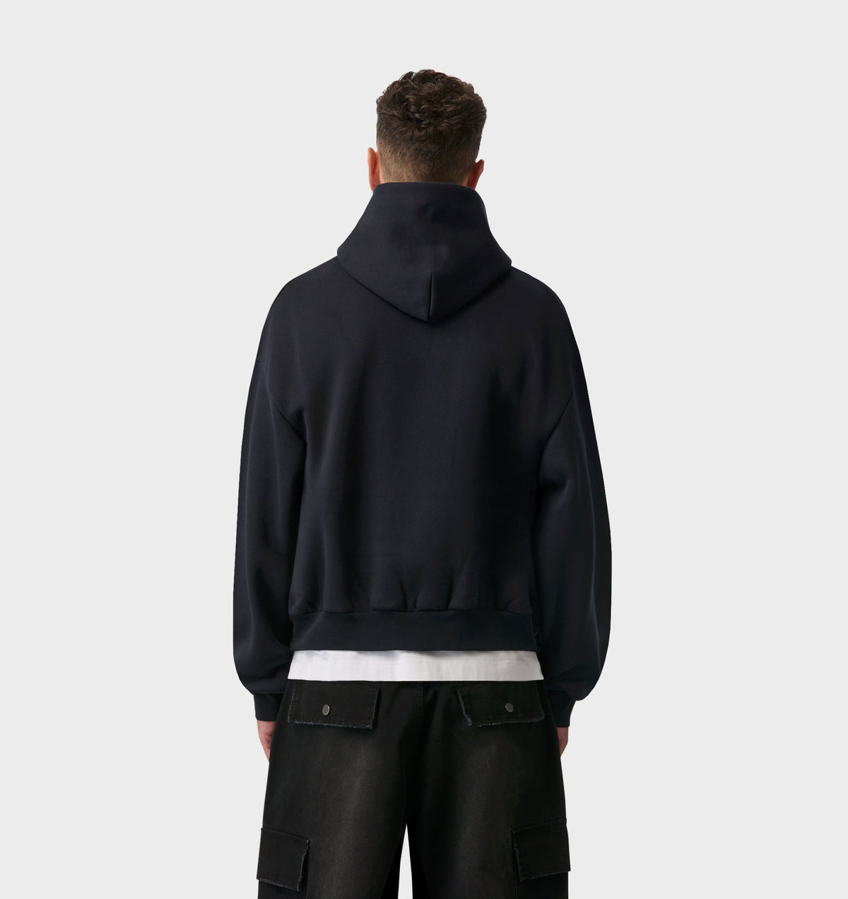 Heavy Crop Box Hood - Dark Navy