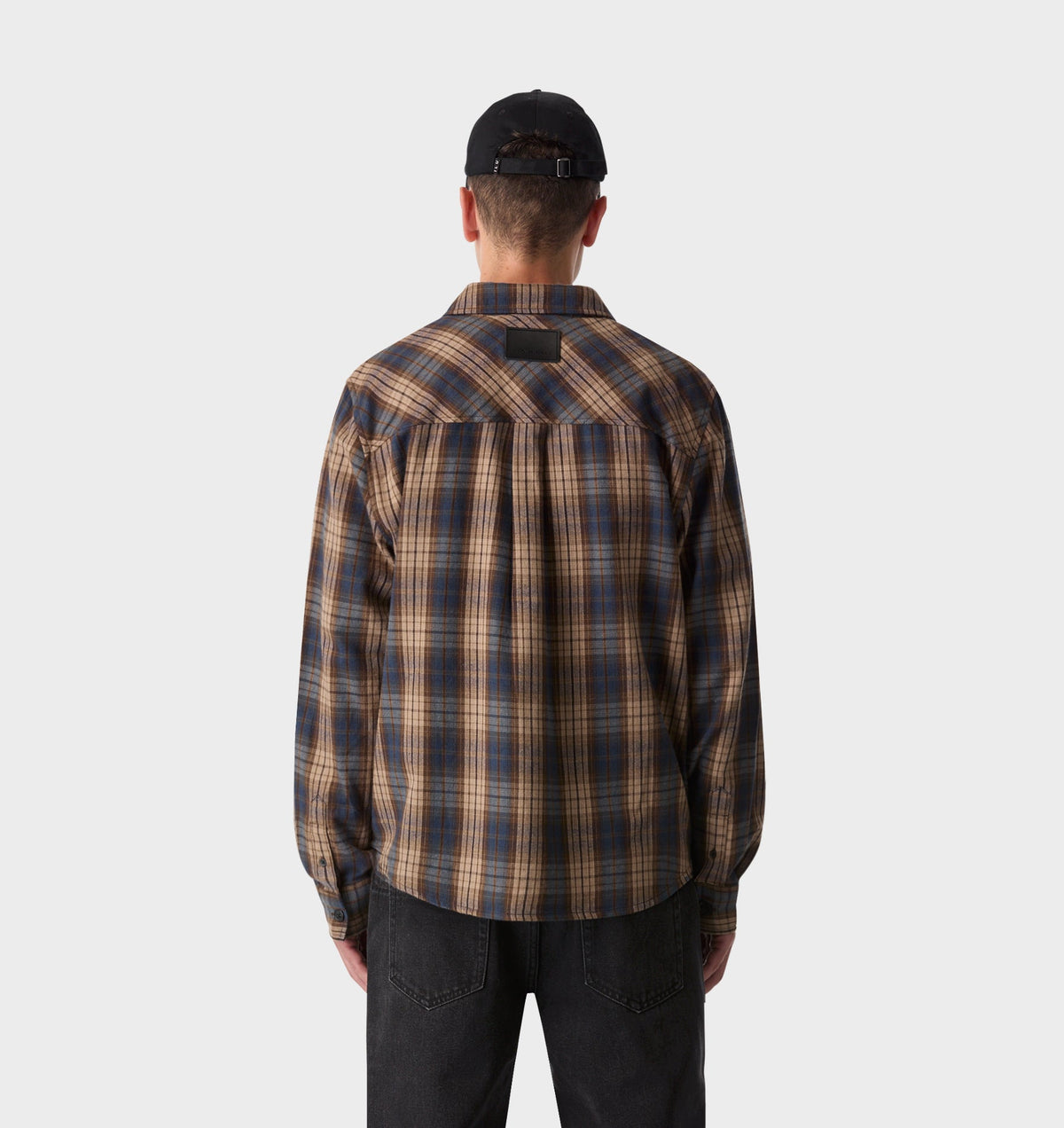 Flannel Shirt - Brown/Blue Check