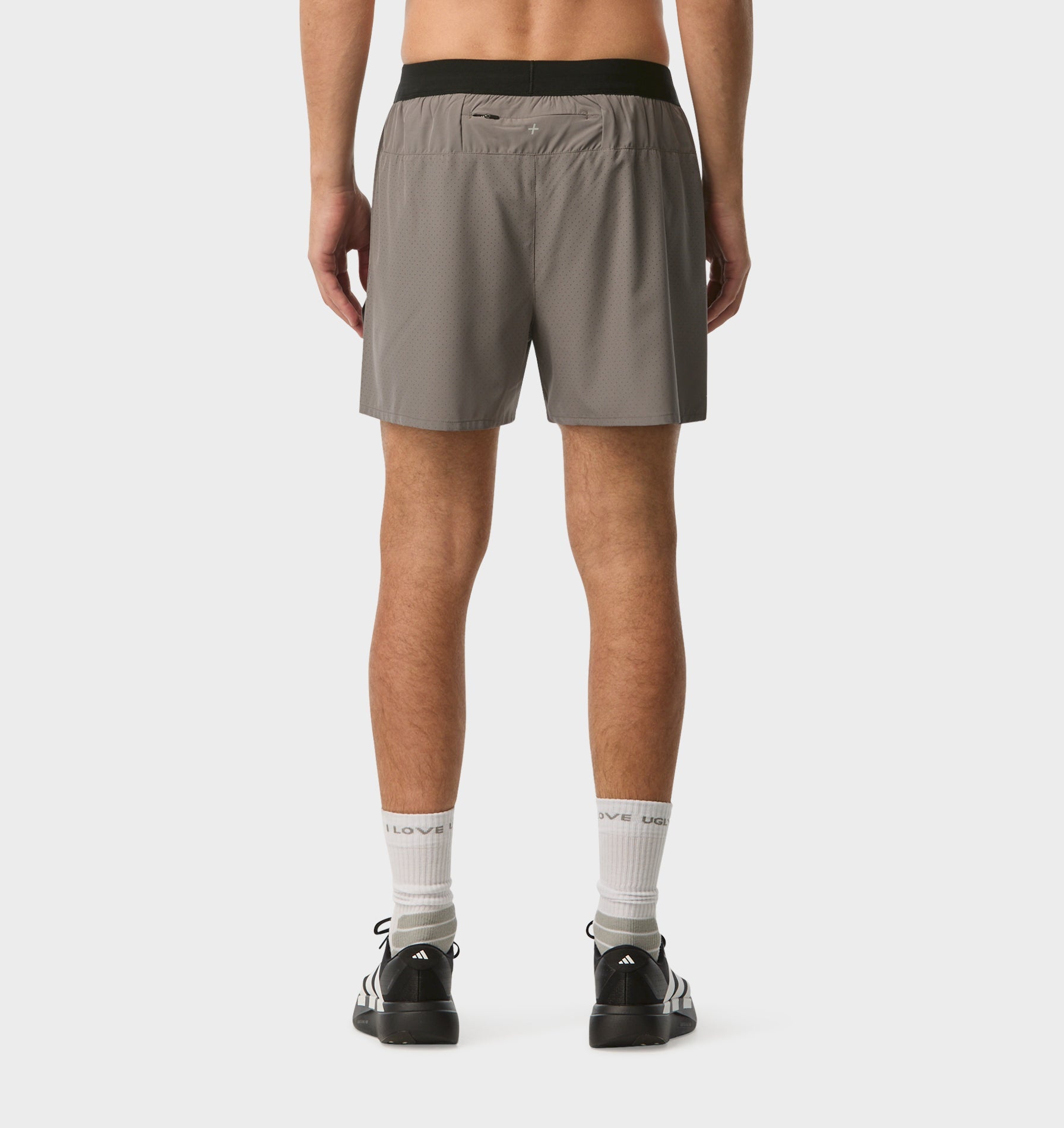 Active 4.5 Inch Laser Run Short - Cobblestone