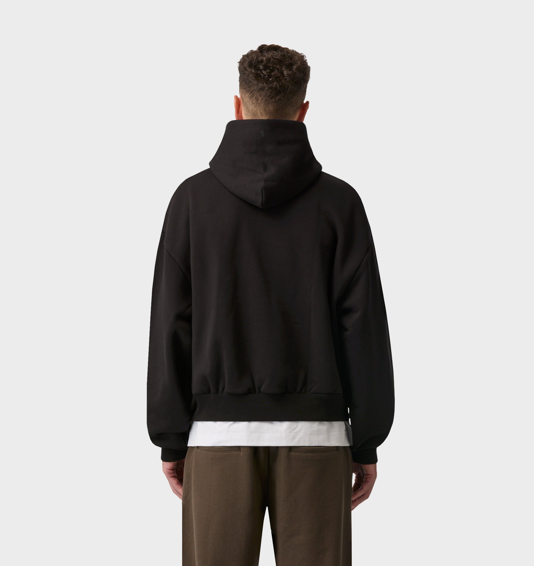 Heavy Crop Box Hood - Black