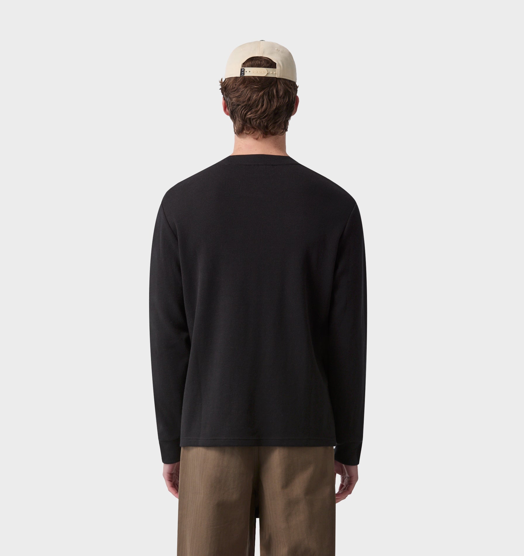 Waffle LS Tee - Black