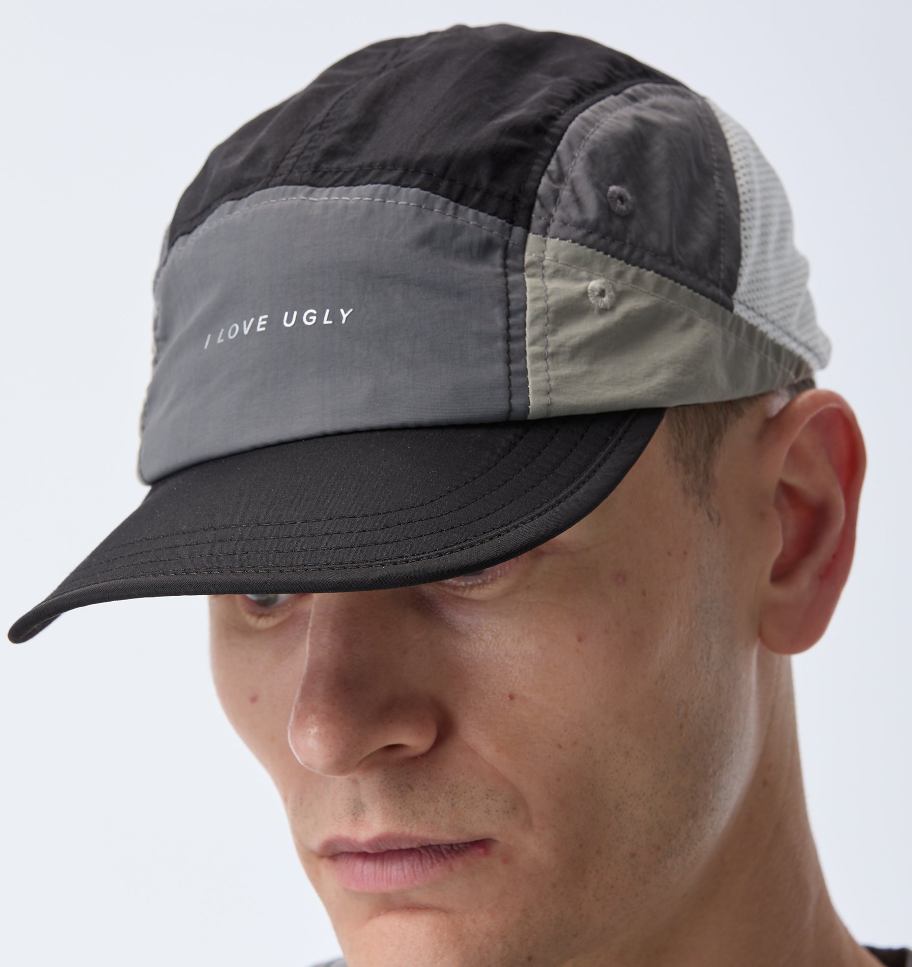 Active 5 Panel Cap - Grey/Black/White