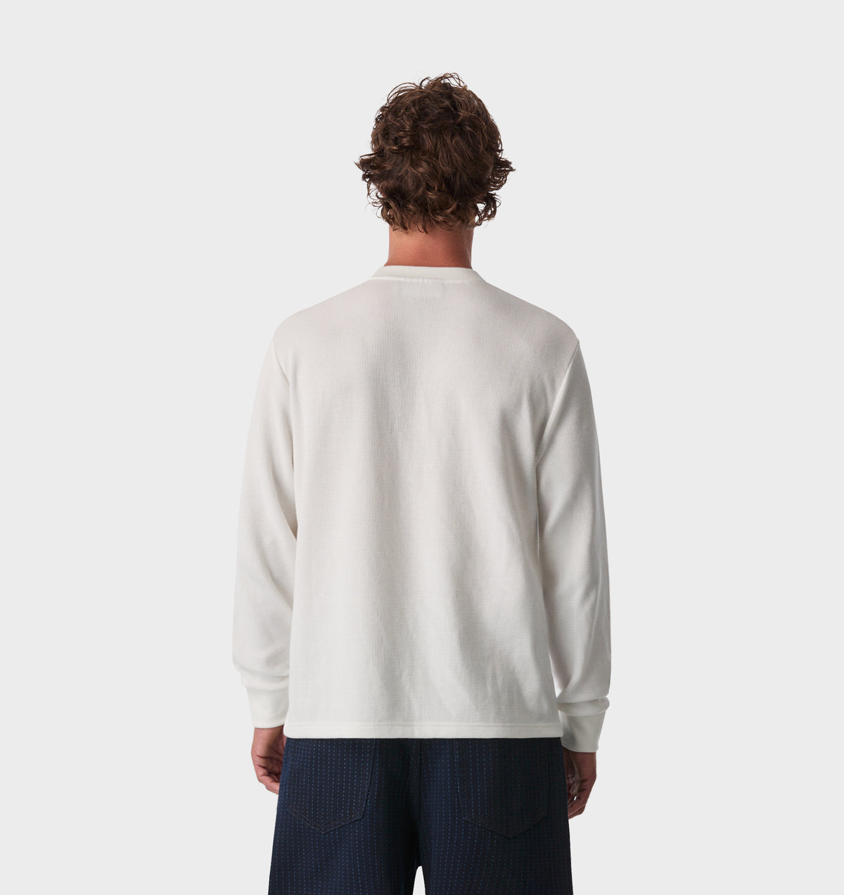 Waffle LS Tee - White