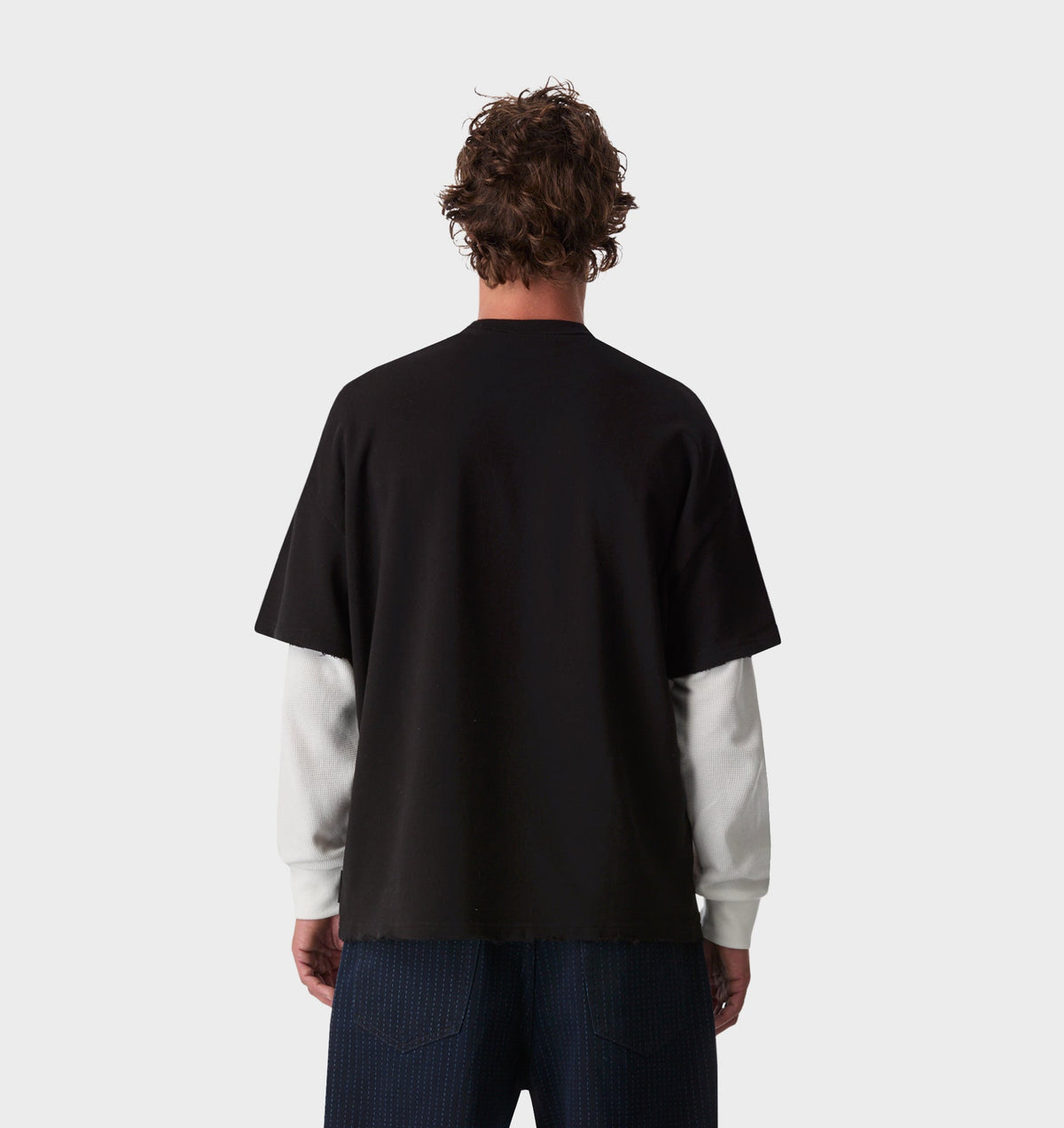Raw Hem Heavy Box Tee 2.0 - Black